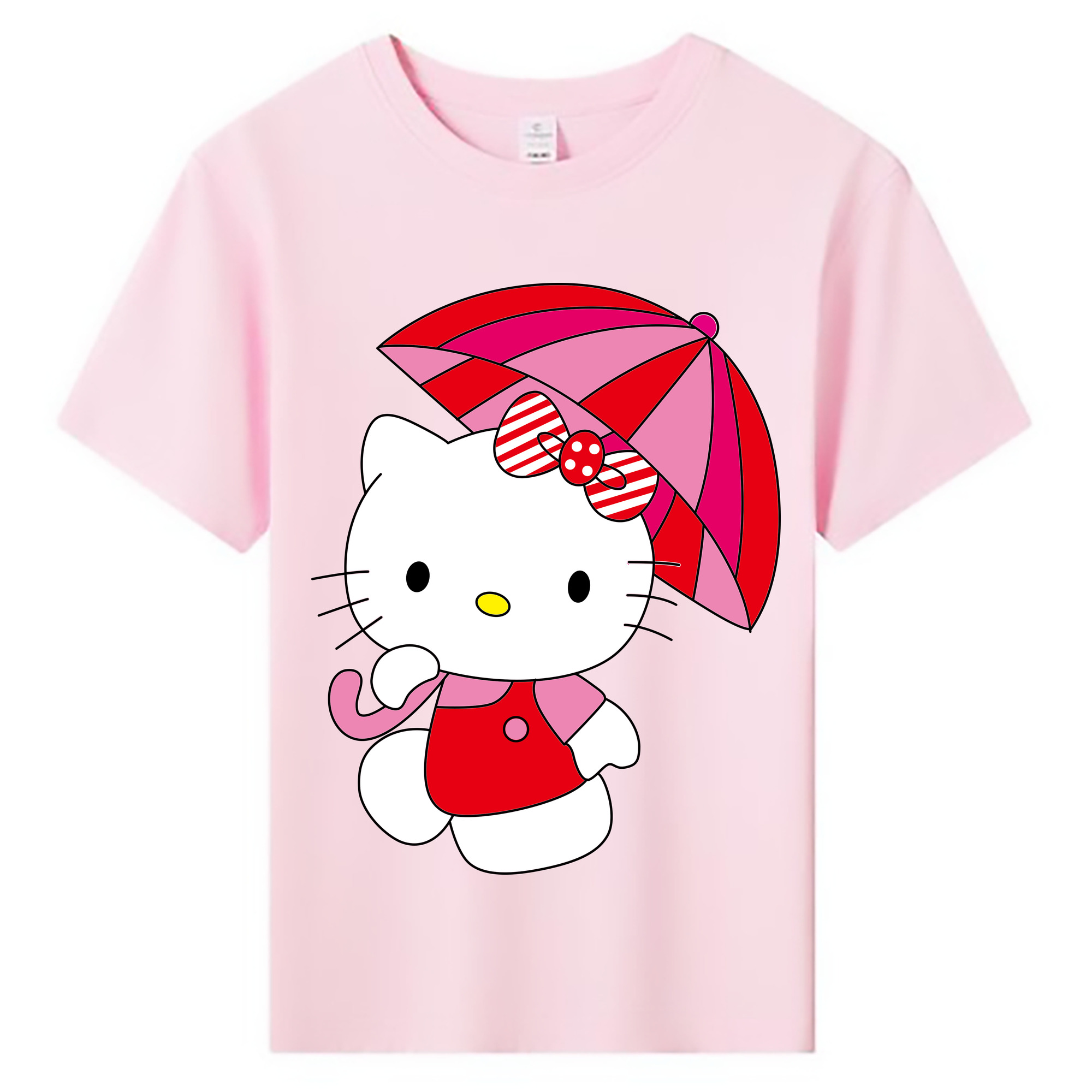 （画像用） Hello Kitty ハローキティ 綿100％キッズTシャツ（フロントプリント）