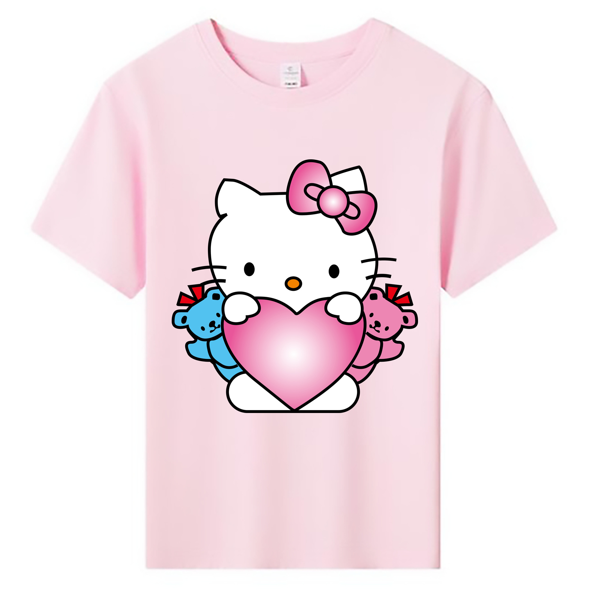 （画像用） Hello Kitty ハローキティ 綿100％キッズTシャツ（フロントプリント）
