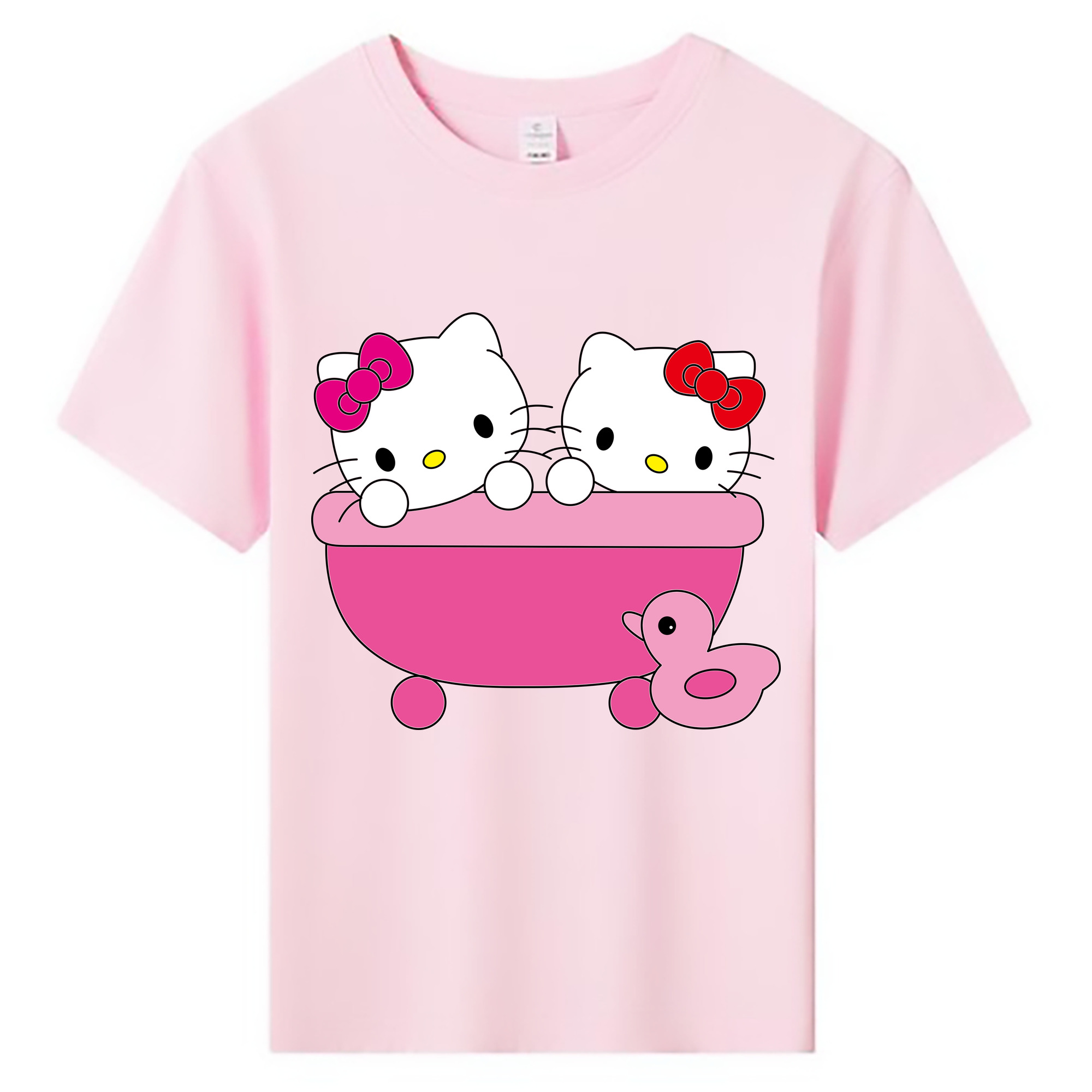（画像用） Hello Kitty ハローキティ 綿100％キッズTシャツ（フロントプリント）
