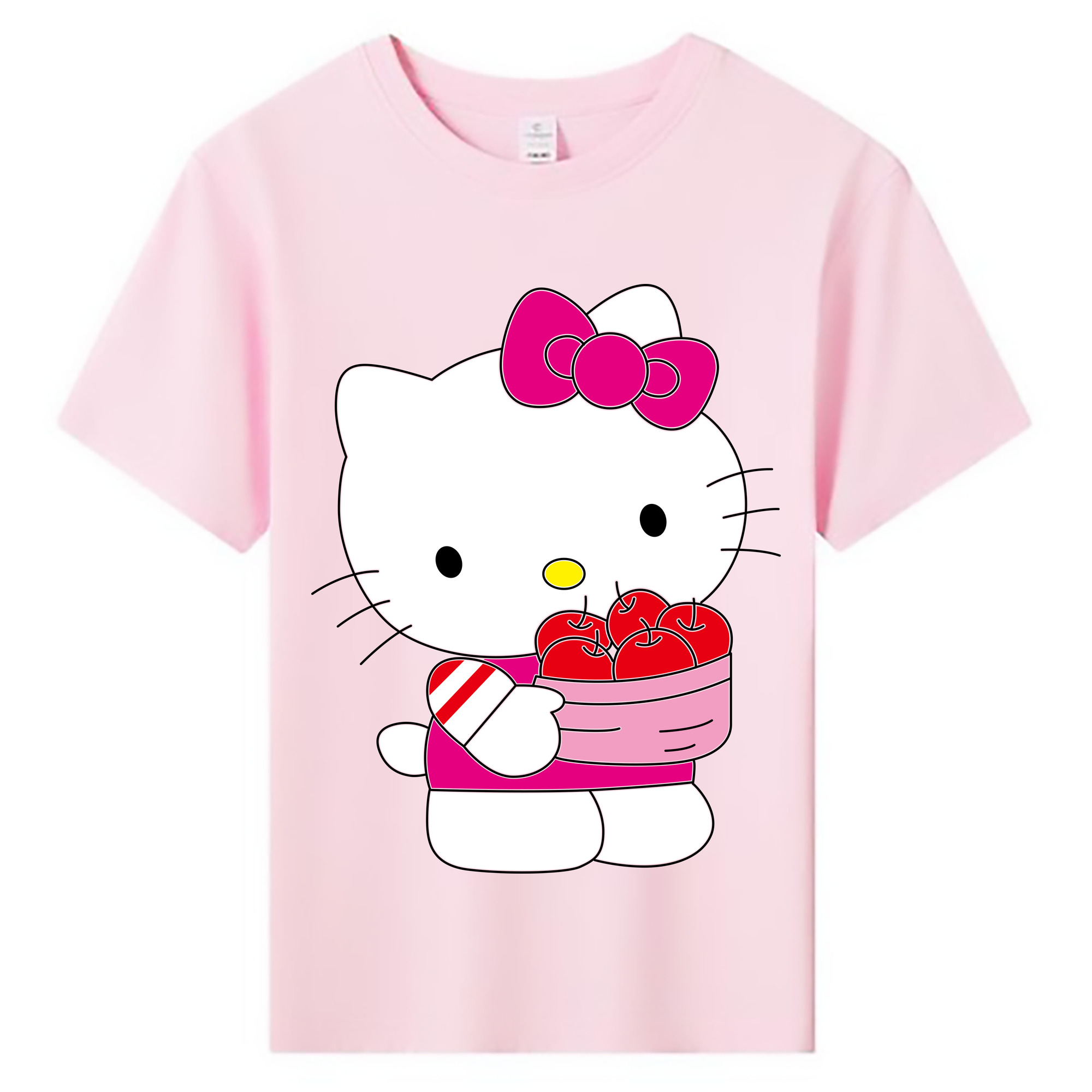 （画像用） Hello Kitty ハローキティ 綿100％キッズTシャツ（フロントプリント）