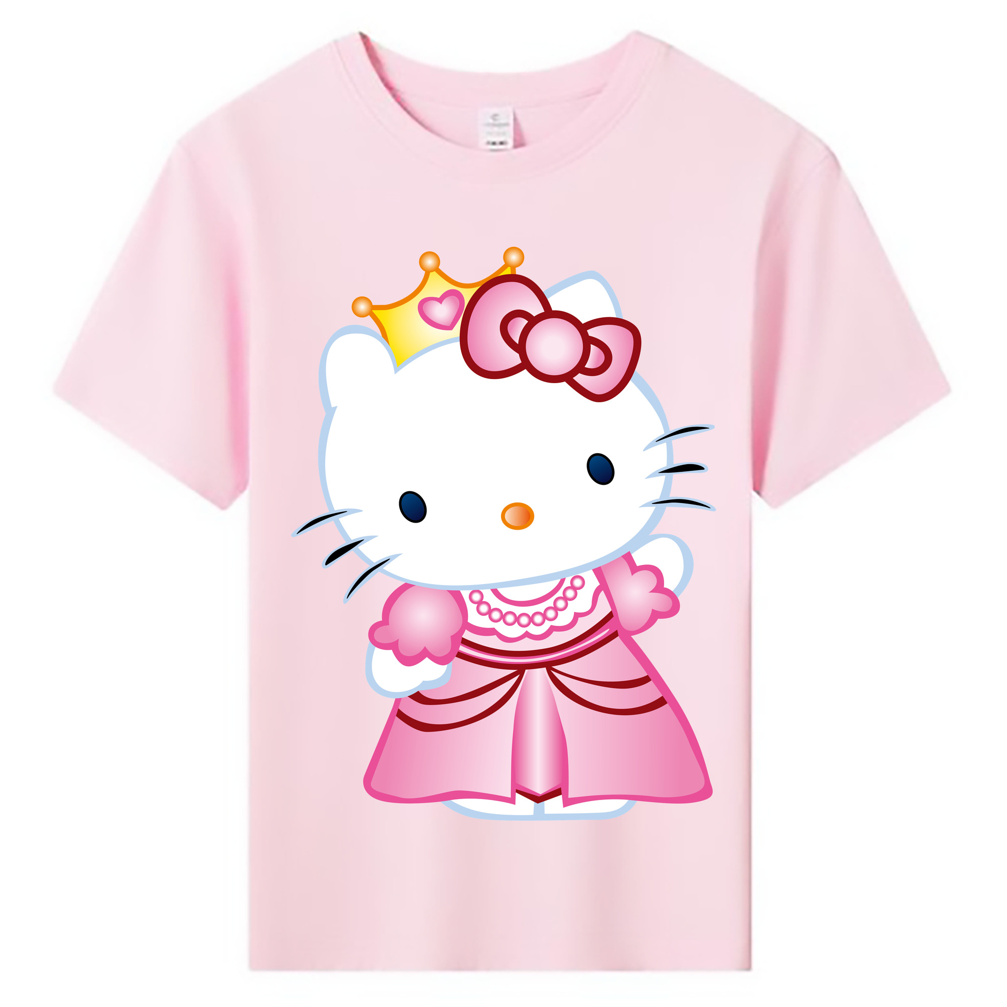 （画像用） Hello Kitty ハローキティ 綿100％キッズTシャツ（フロントプリント）