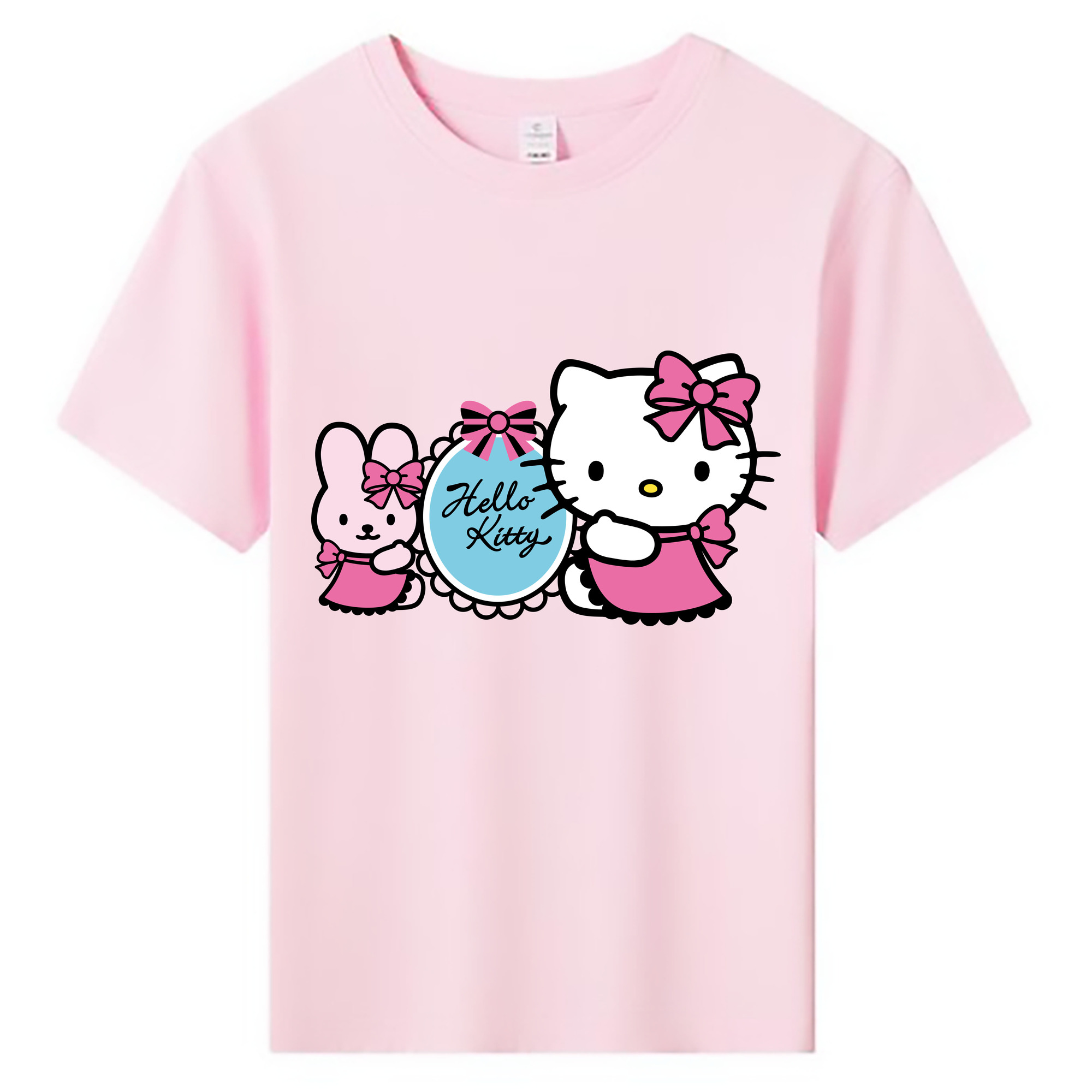 （画像用） Hello Kitty ハローキティ 綿100％キッズTシャツ（フロントプリント）