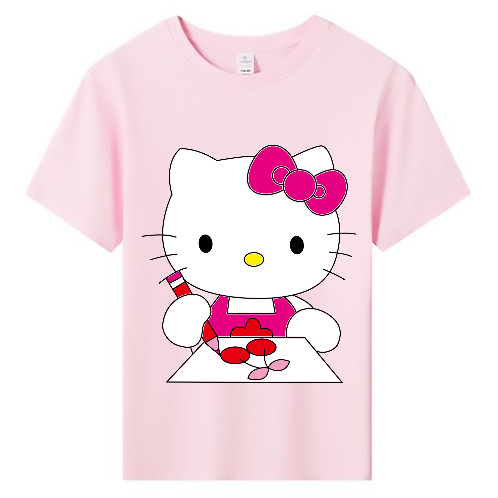 （画像用） Hello Kitty ハローキティ 綿100％キッズTシャツ（フロントプリント）