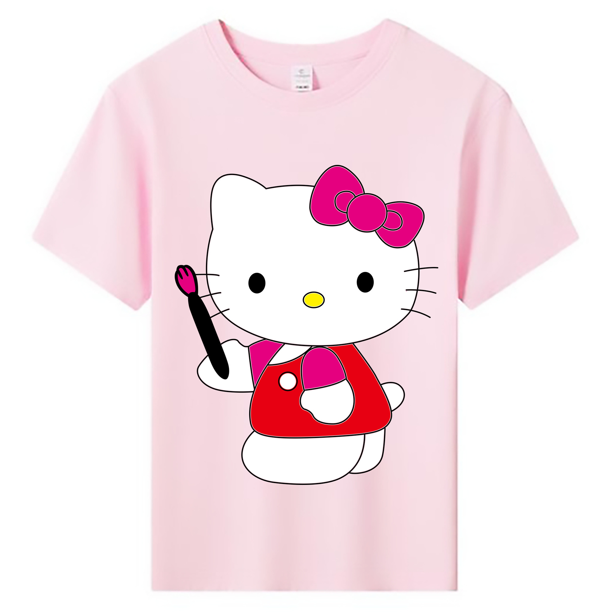 （画像用） Hello Kitty ハローキティ 綿100％キッズTシャツ（フロントプリント）