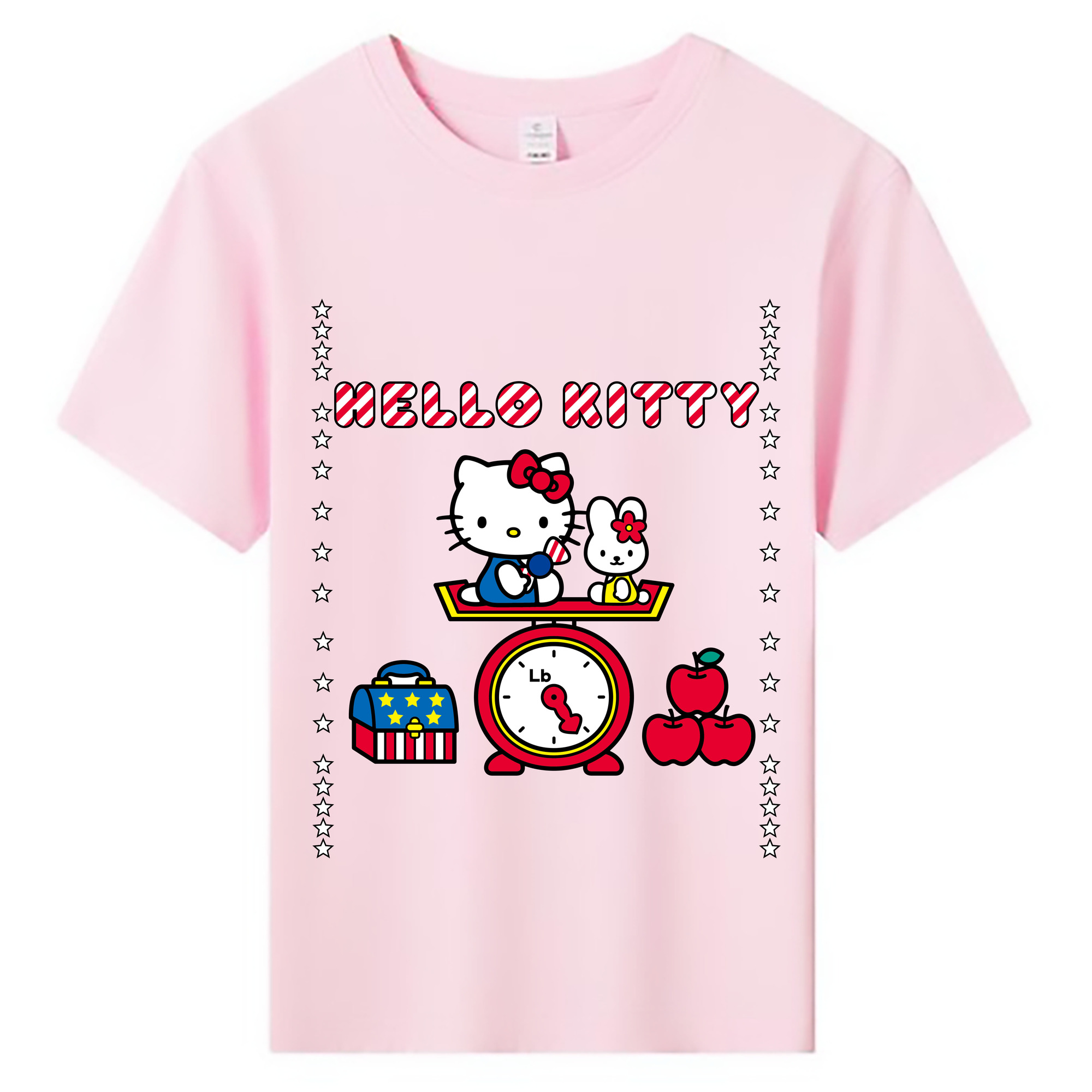 （画像用） Hello Kitty ハローキティ 綿100％キッズTシャツ（フロントプリント）