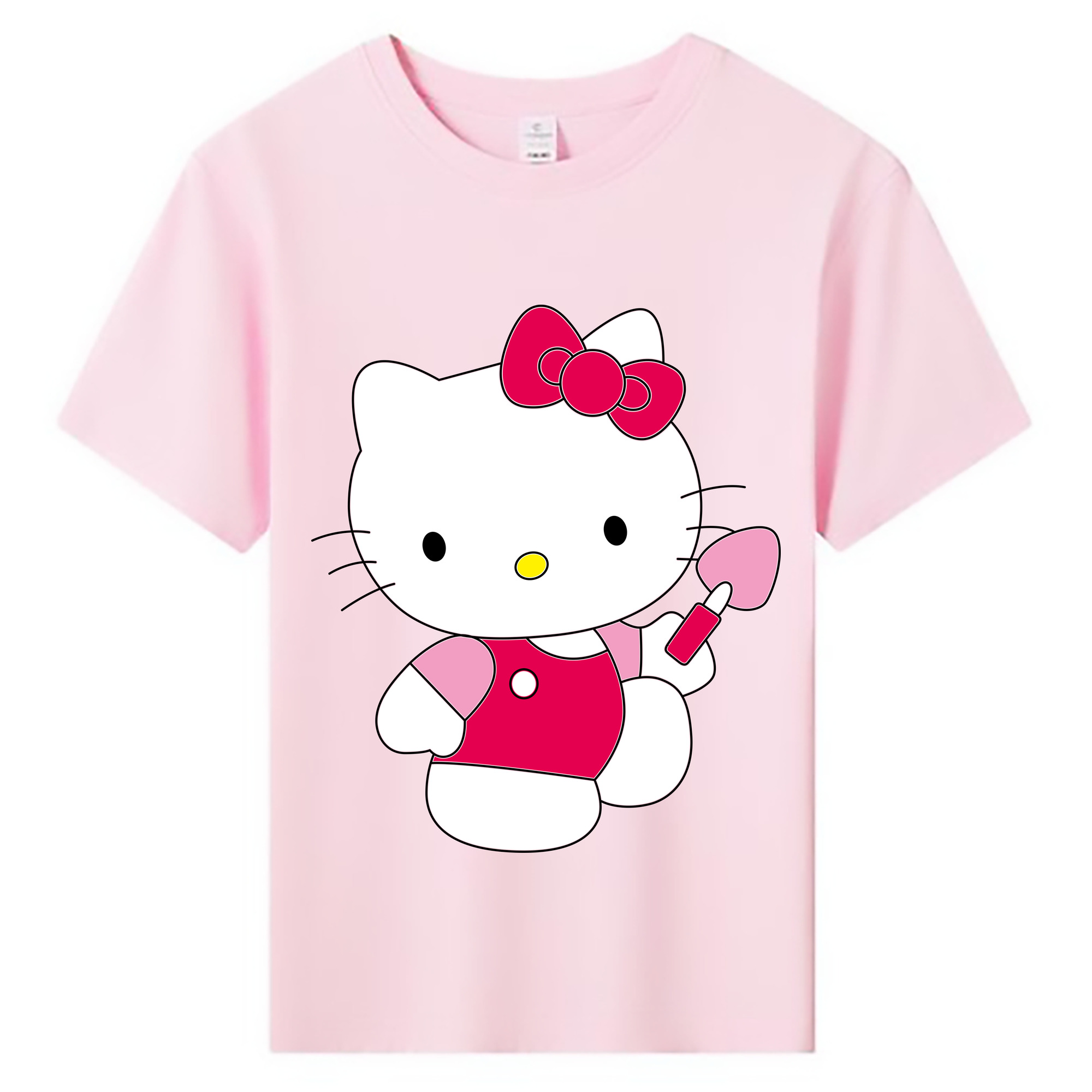 （画像用） Hello Kitty ハローキティ 綿100％キッズTシャツ（フロントプリント）