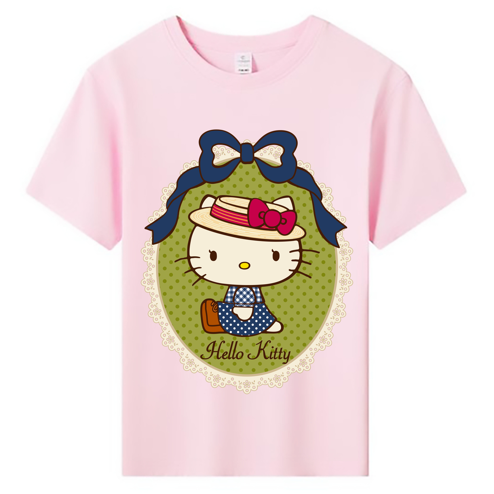 （画像用） Hello Kitty ハローキティ 綿100％キッズTシャツ（フロントプリント）