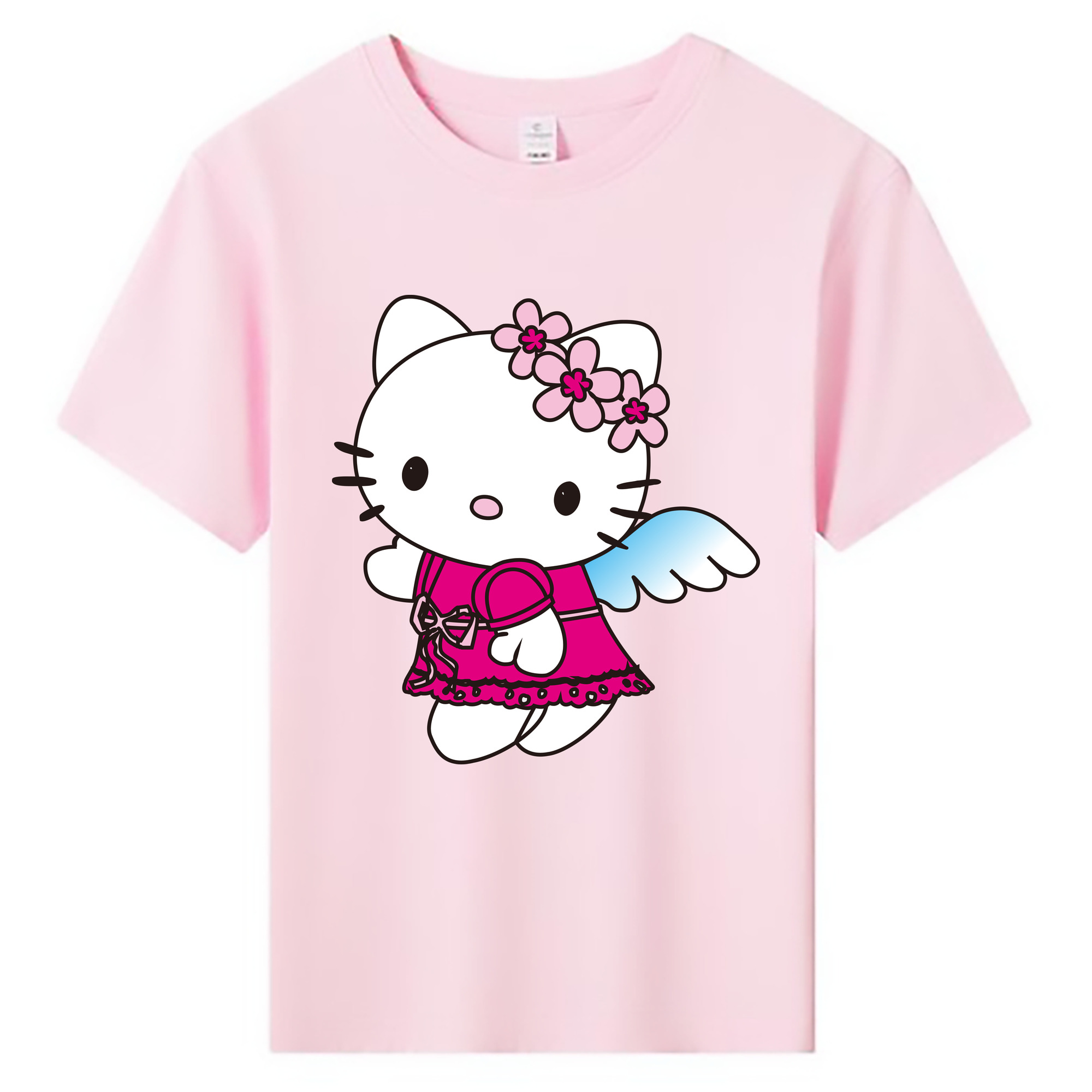 （画像用） Hello Kitty ハローキティ 綿100％キッズTシャツ（フロントプリント）