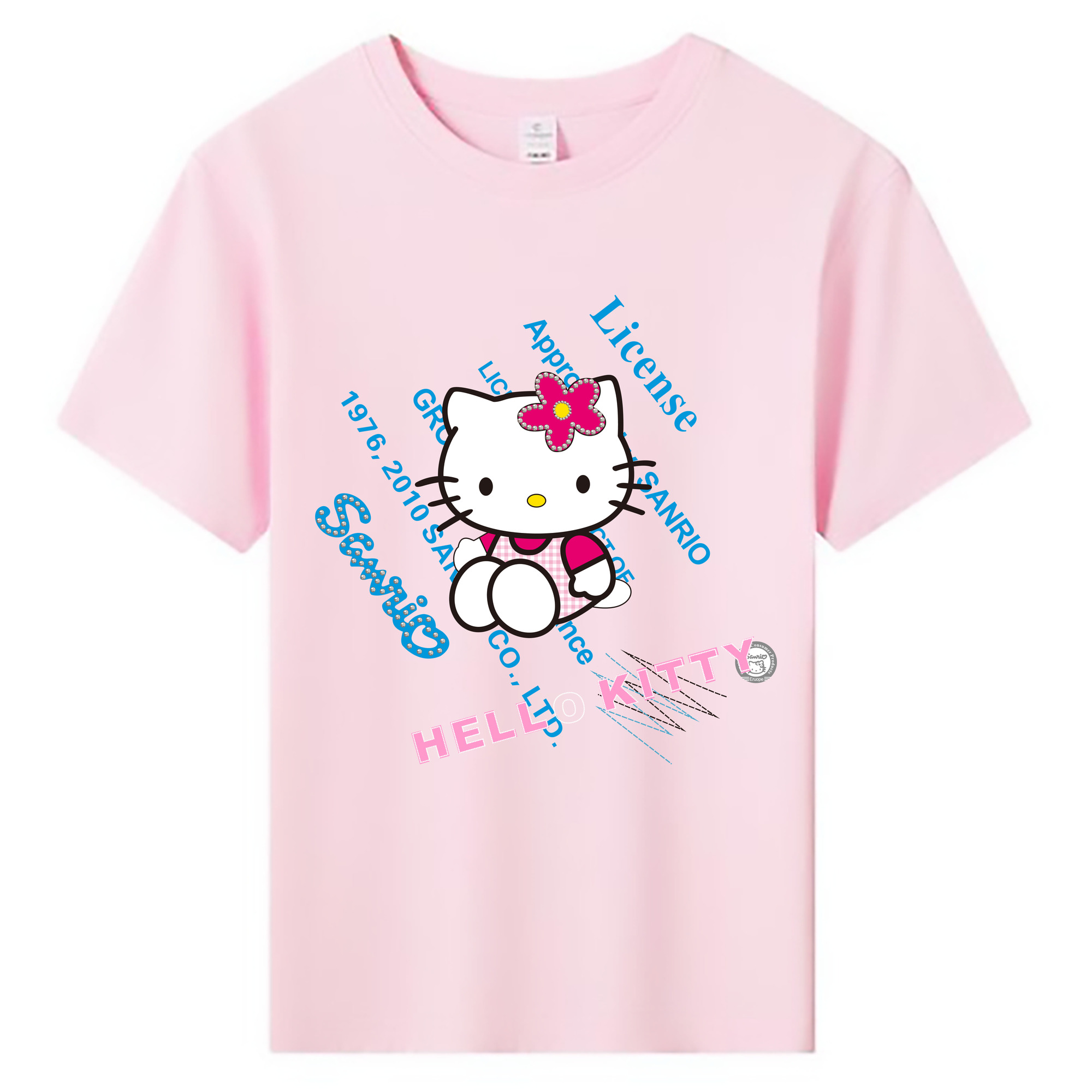 （画像用） Hello Kitty ハローキティ 綿100％キッズTシャツ（フロントプリント）