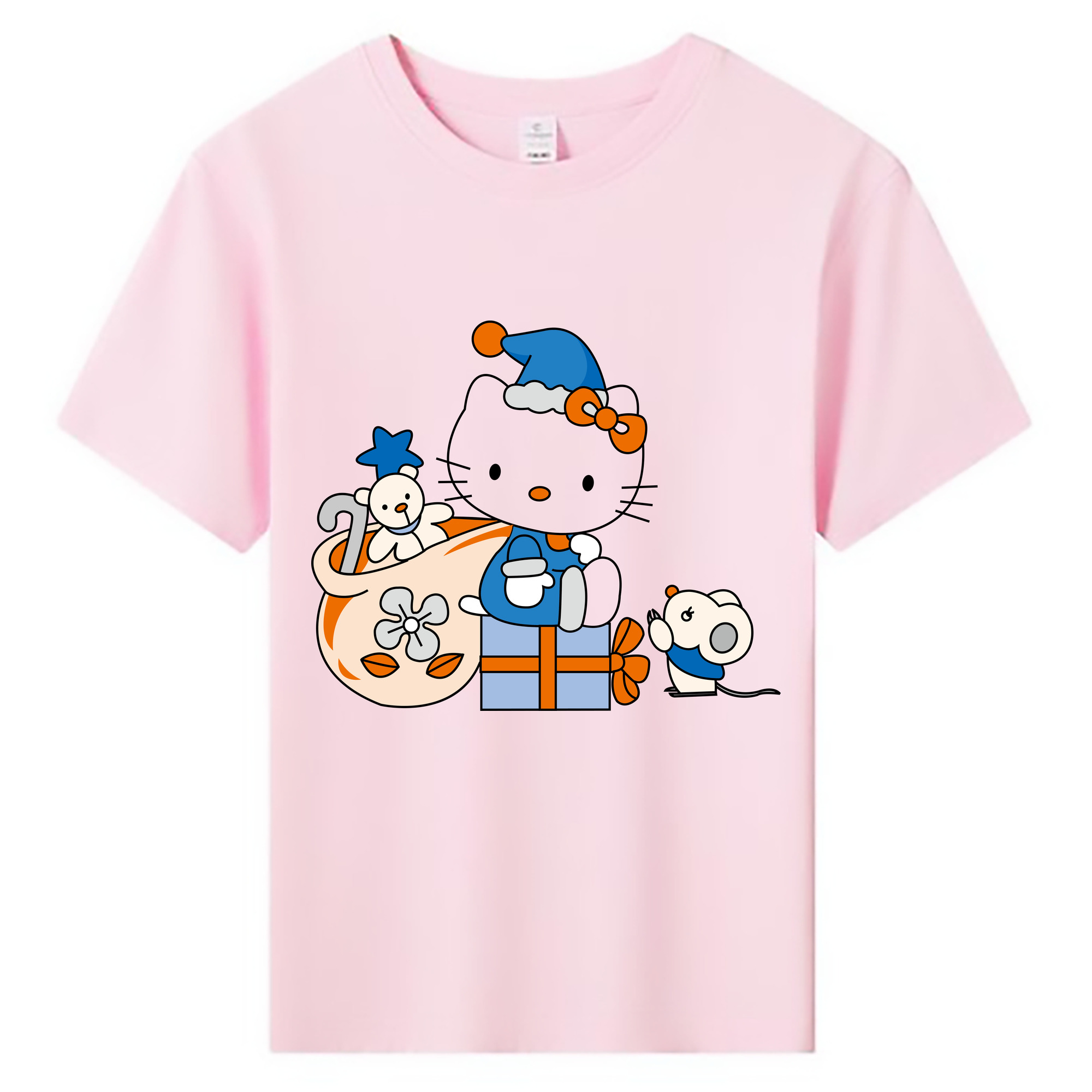 （画像用） Hello Kitty ハローキティ 綿100％キッズTシャツ（フロントプリント）