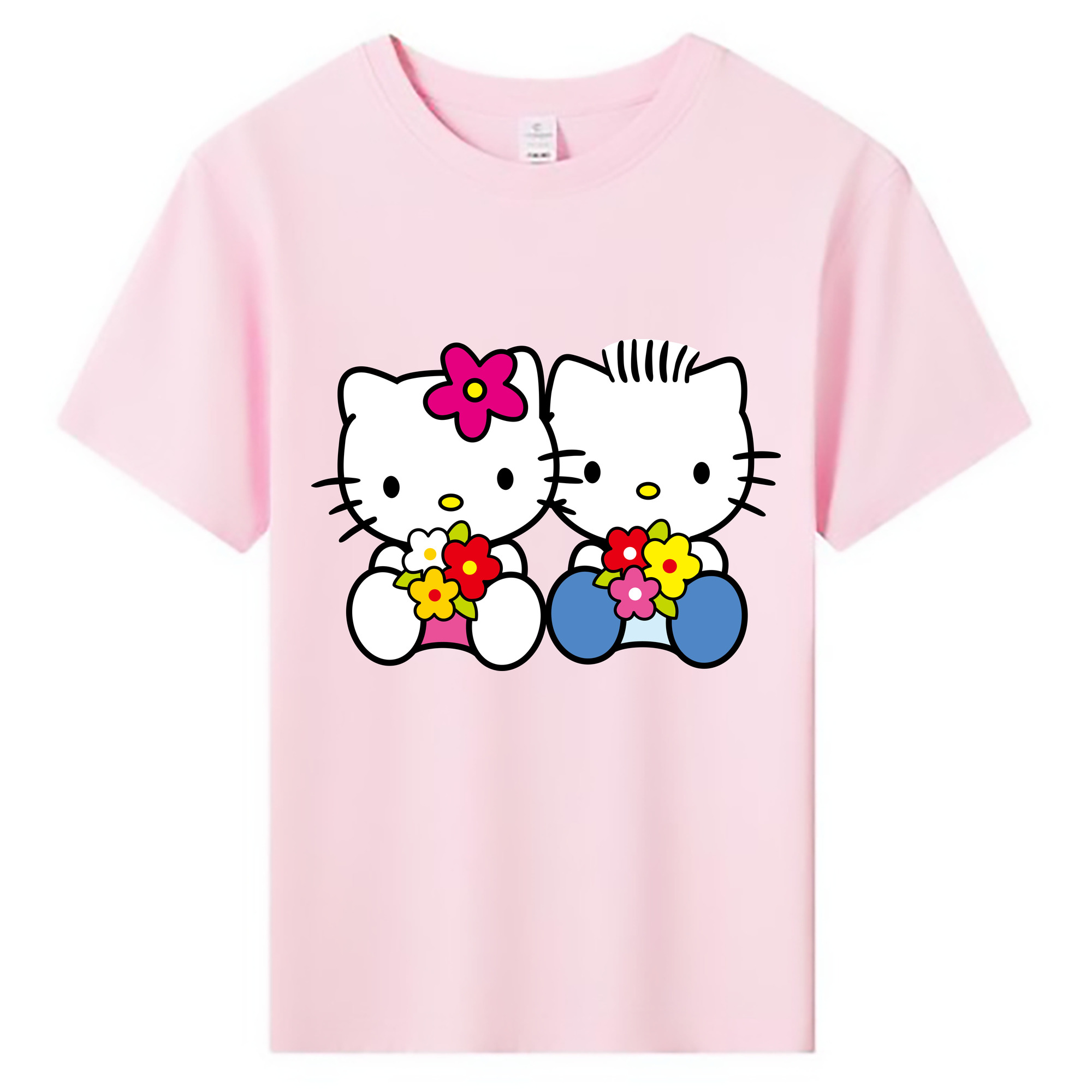 （画像用） Hello Kitty ハローキティ 綿100％キッズTシャツ（フロントプリント）