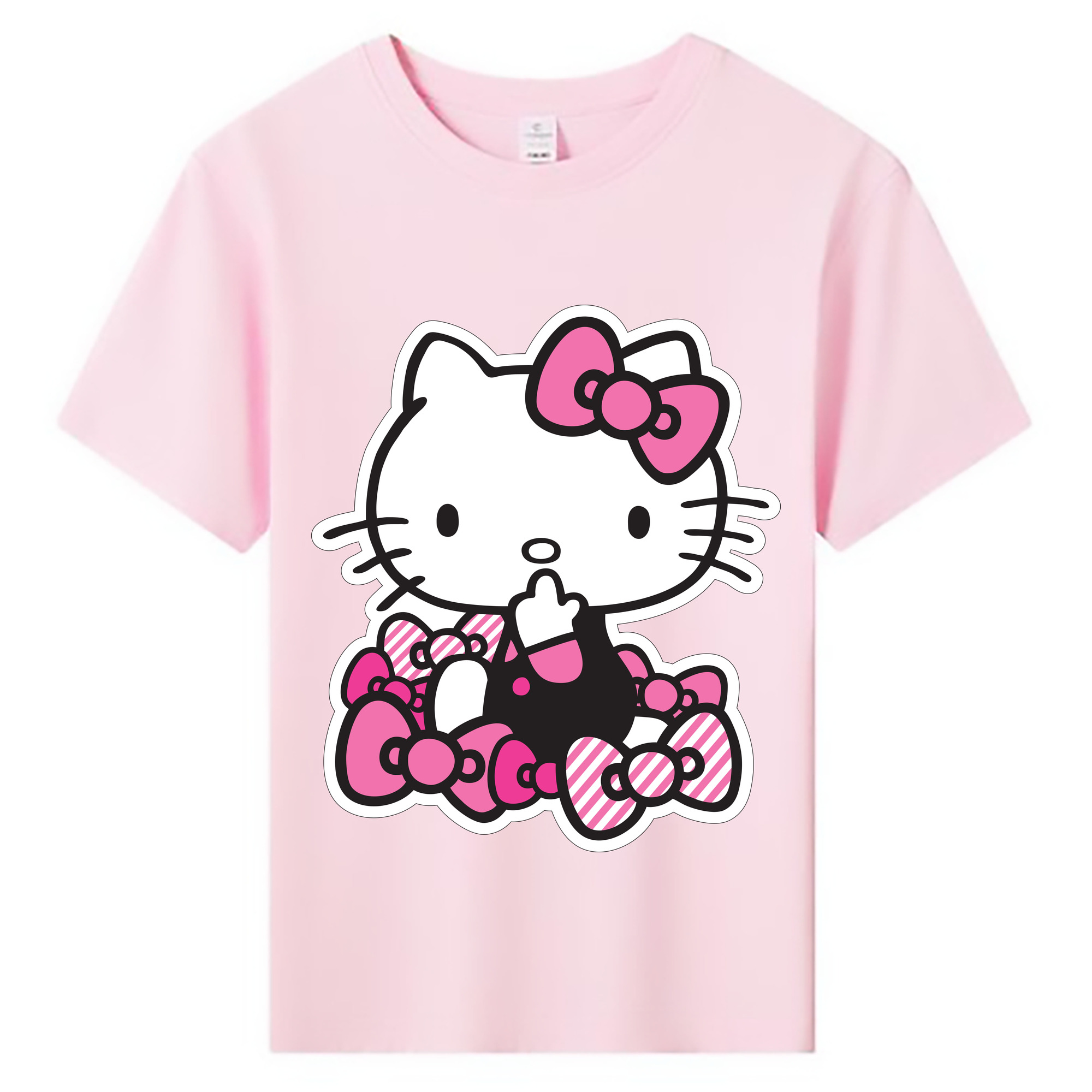 （画像用） Hello Kitty ハローキティ 綿100％キッズTシャツ（フロントプリント）