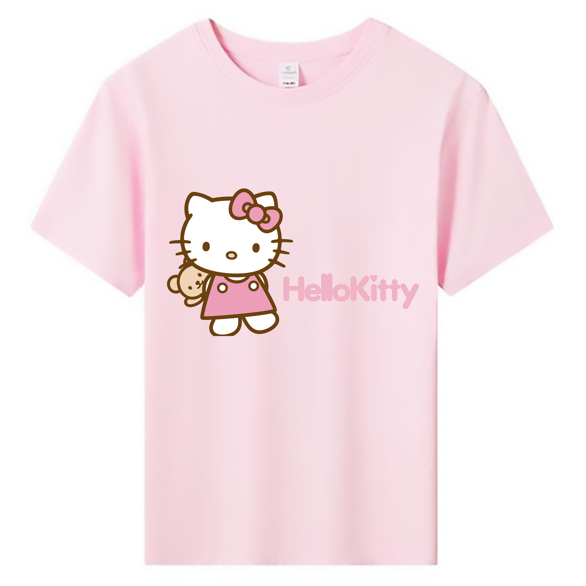 （画像用） Hello Kitty ハローキティ 綿100％キッズTシャツ（フロントプリント）