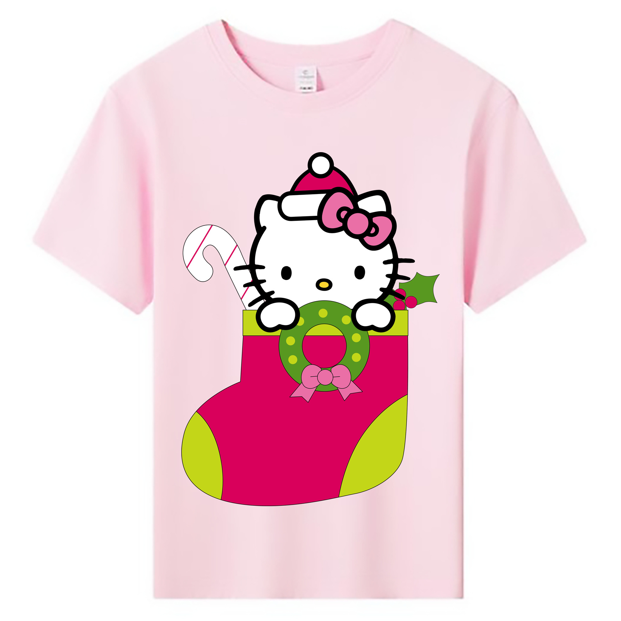 （画像用） Hello Kitty ハローキティ 綿100％キッズTシャツ（フロントプリント）