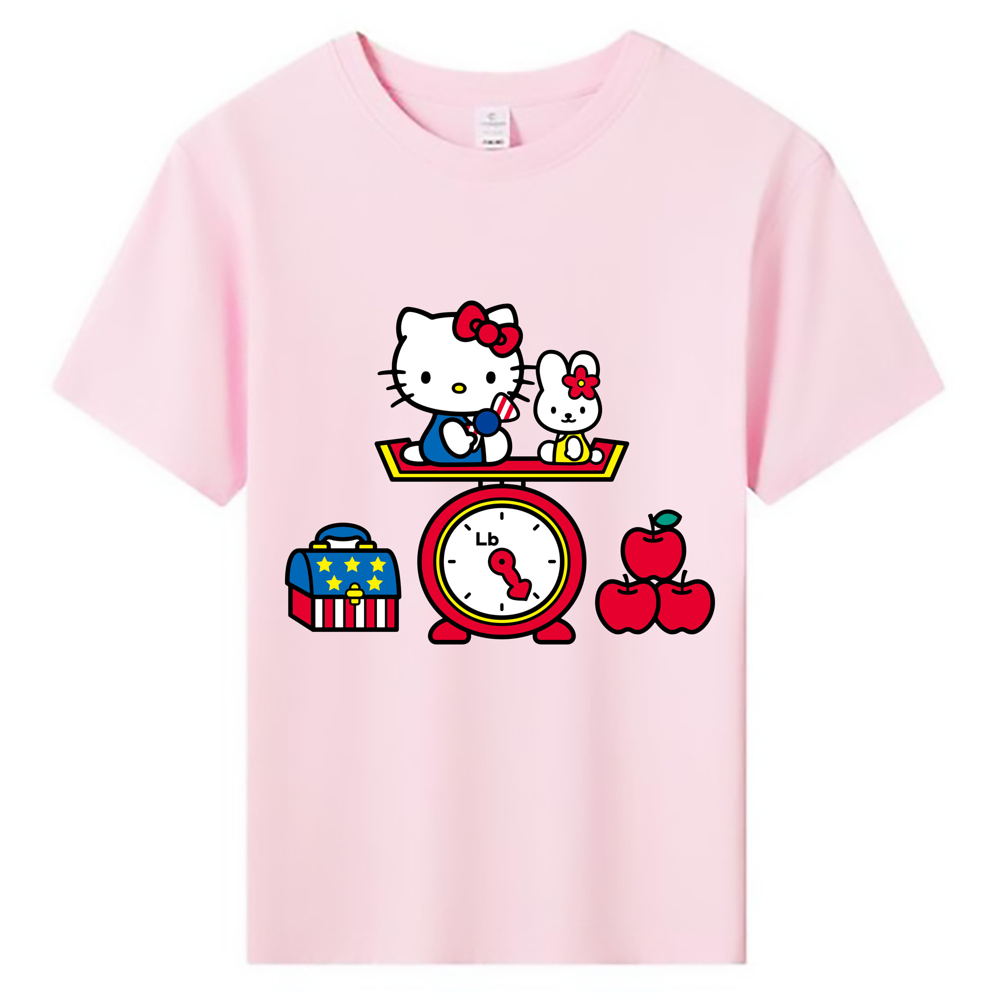（画像用） Hello Kitty ハローキティ 綿100％キッズTシャツ（フロントプリント）