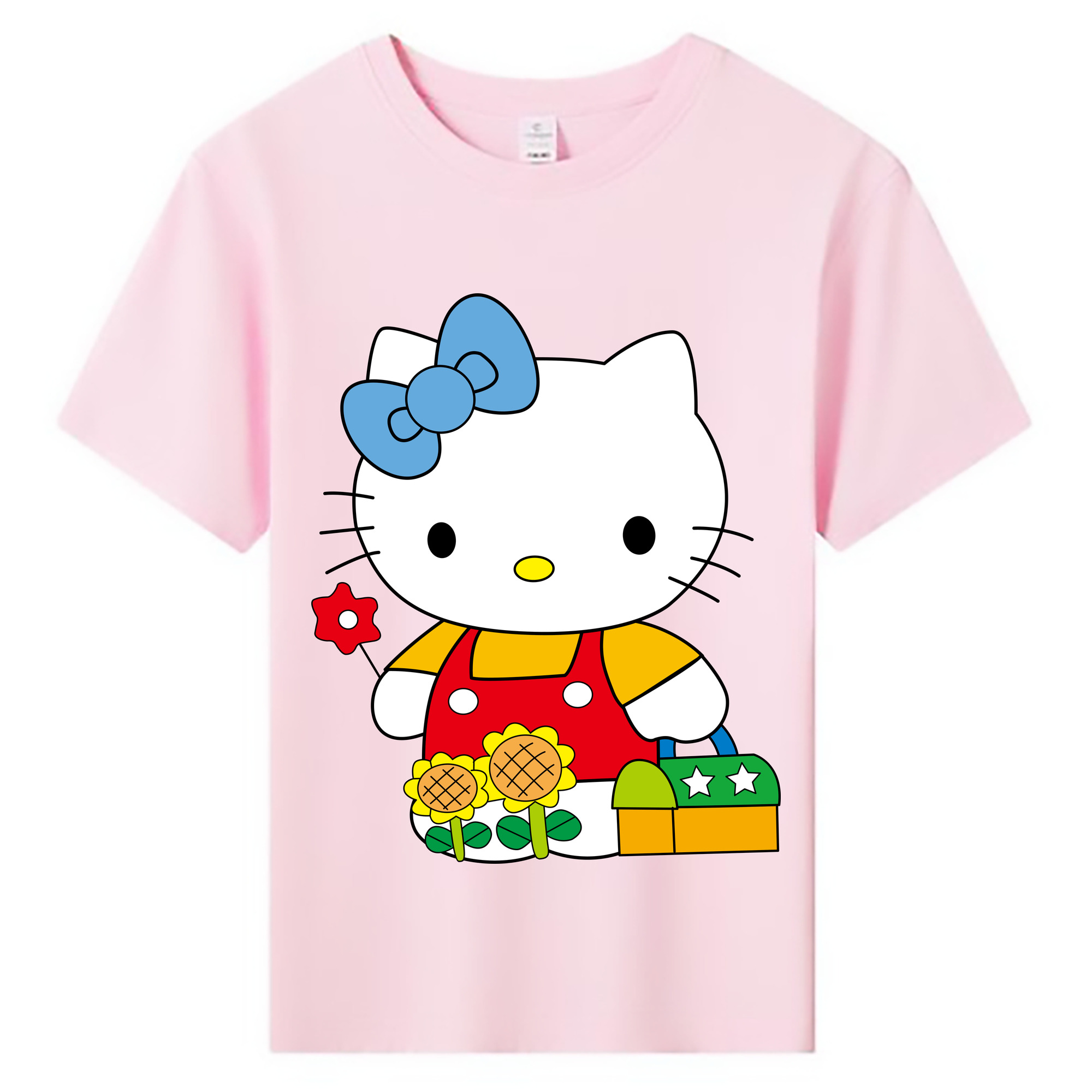 （画像用） Hello Kitty ハローキティ 綿100％キッズTシャツ（フロントプリント）