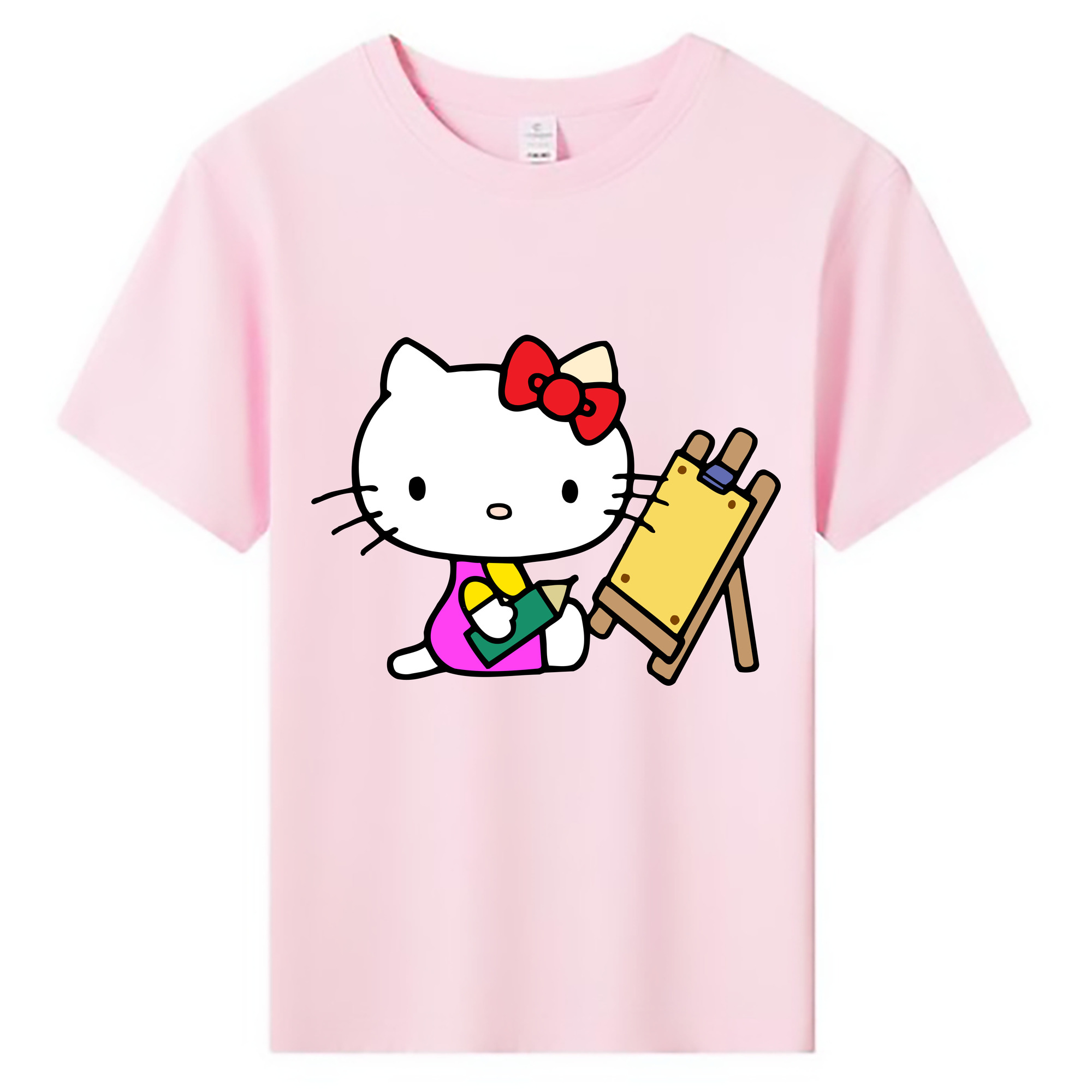 （画像用） Hello Kitty ハローキティ 綿100％キッズTシャツ（フロントプリント）