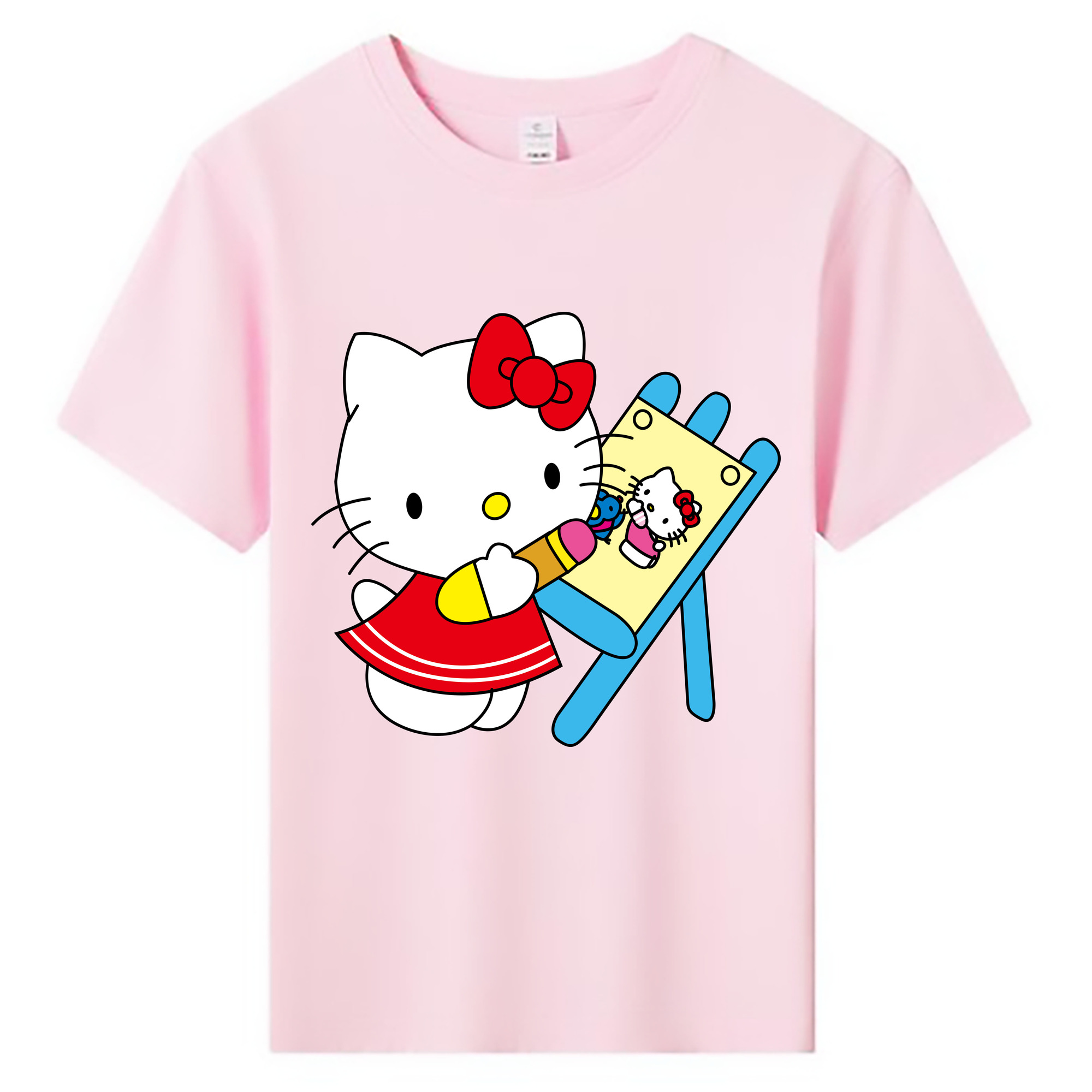 （画像用） Hello Kitty ハローキティ 綿100％キッズTシャツ（フロントプリント）