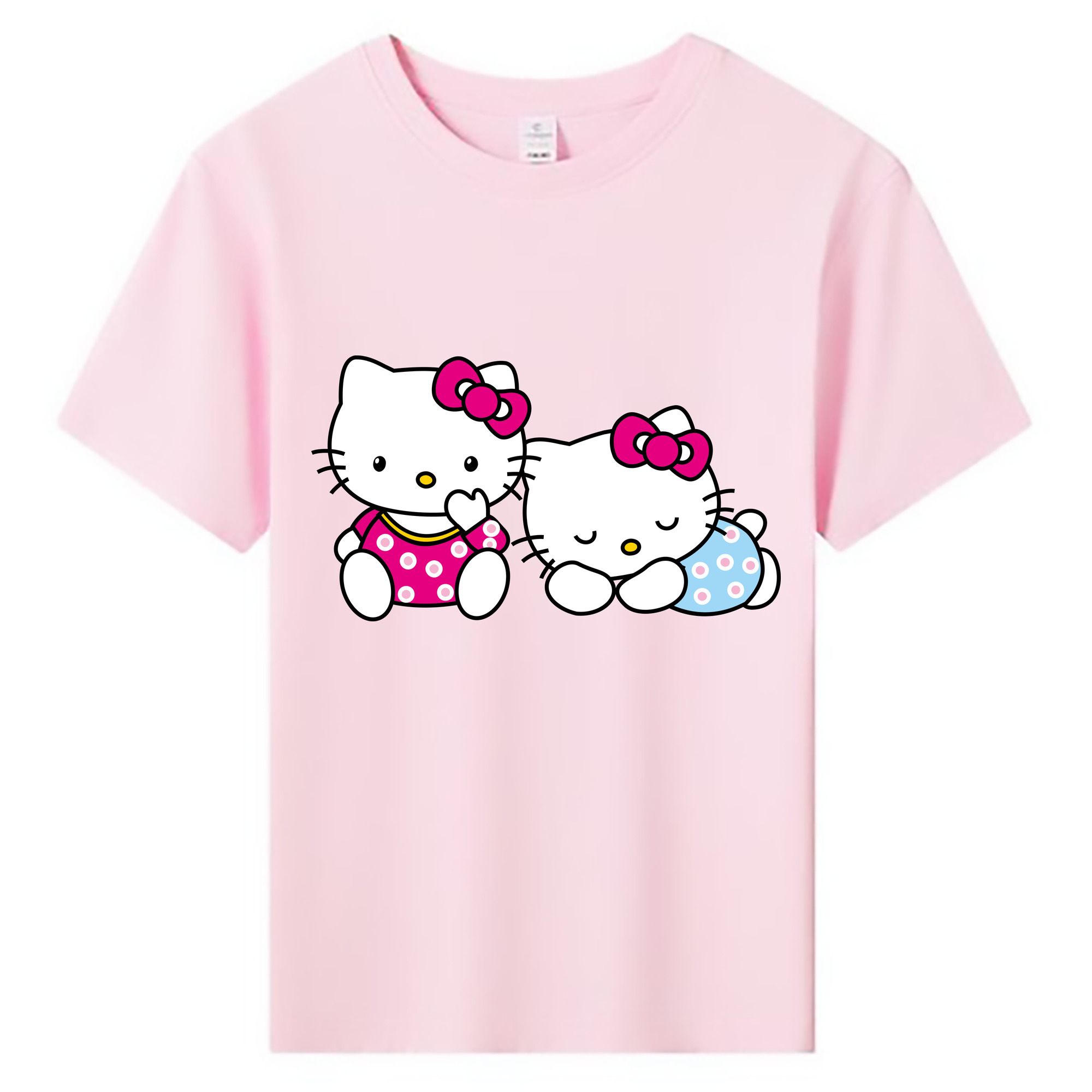 （画像用） Hello Kitty ハローキティ 綿100％キッズTシャツ（フロントプリント）