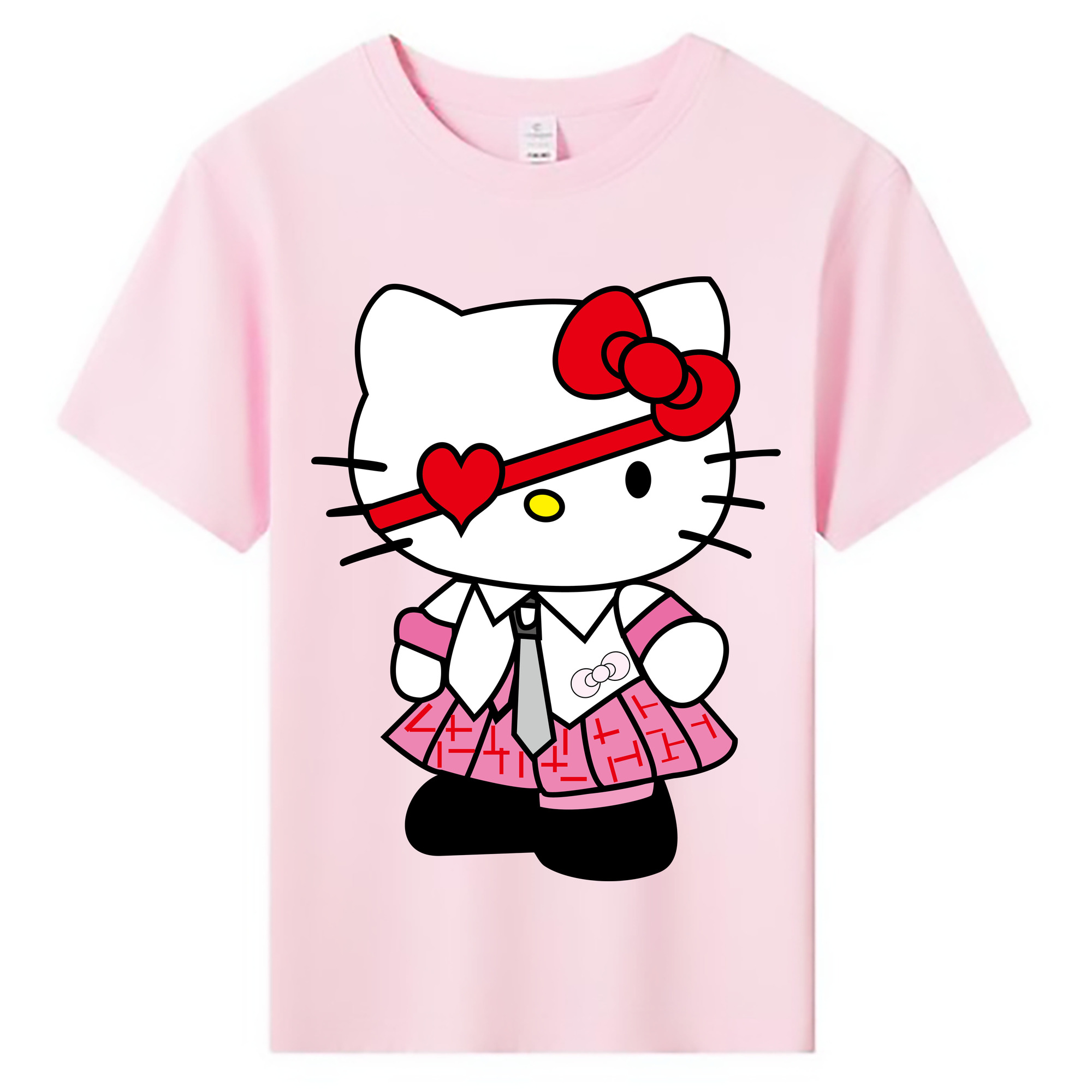 （画像用） Hello Kitty ハローキティ 綿100％キッズTシャツ（フロントプリント）