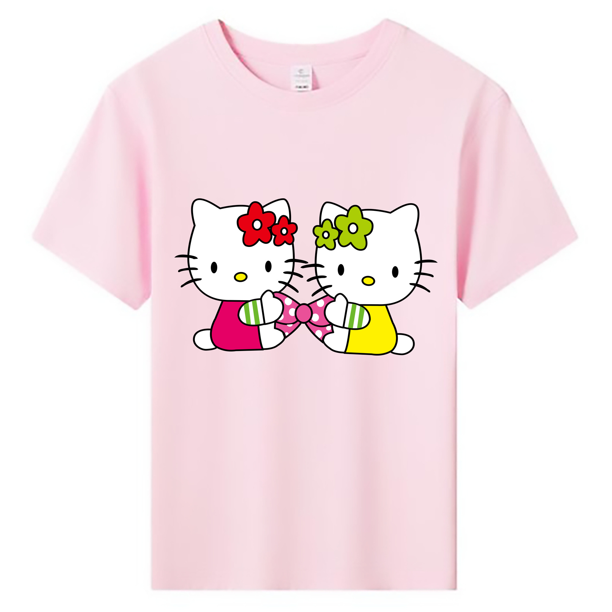 （画像用） Hello Kitty ハローキティ 綿100％キッズTシャツ（フロントプリント）