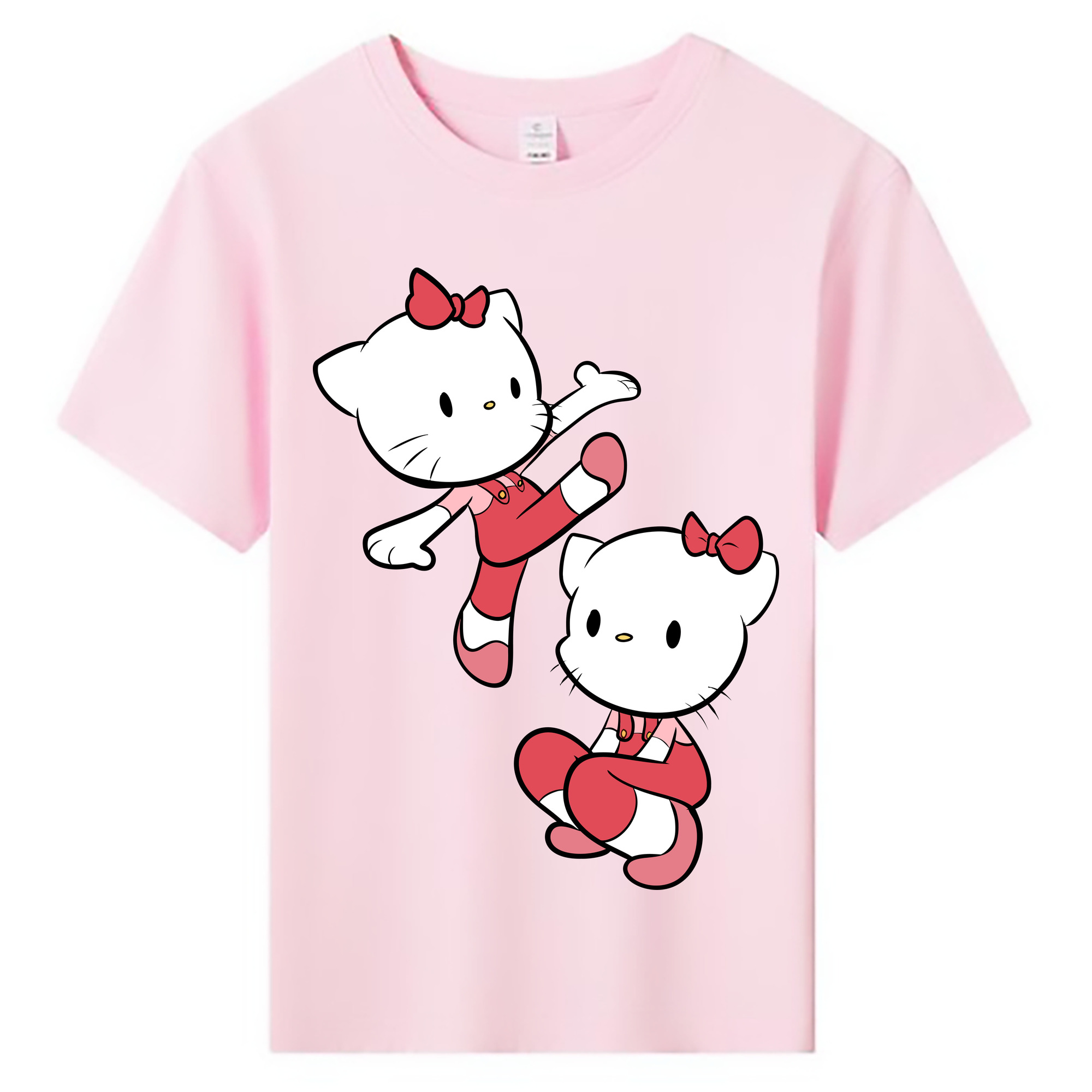 （画像用） Hello Kitty ハローキティ 綿100％キッズTシャツ（フロントプリント）