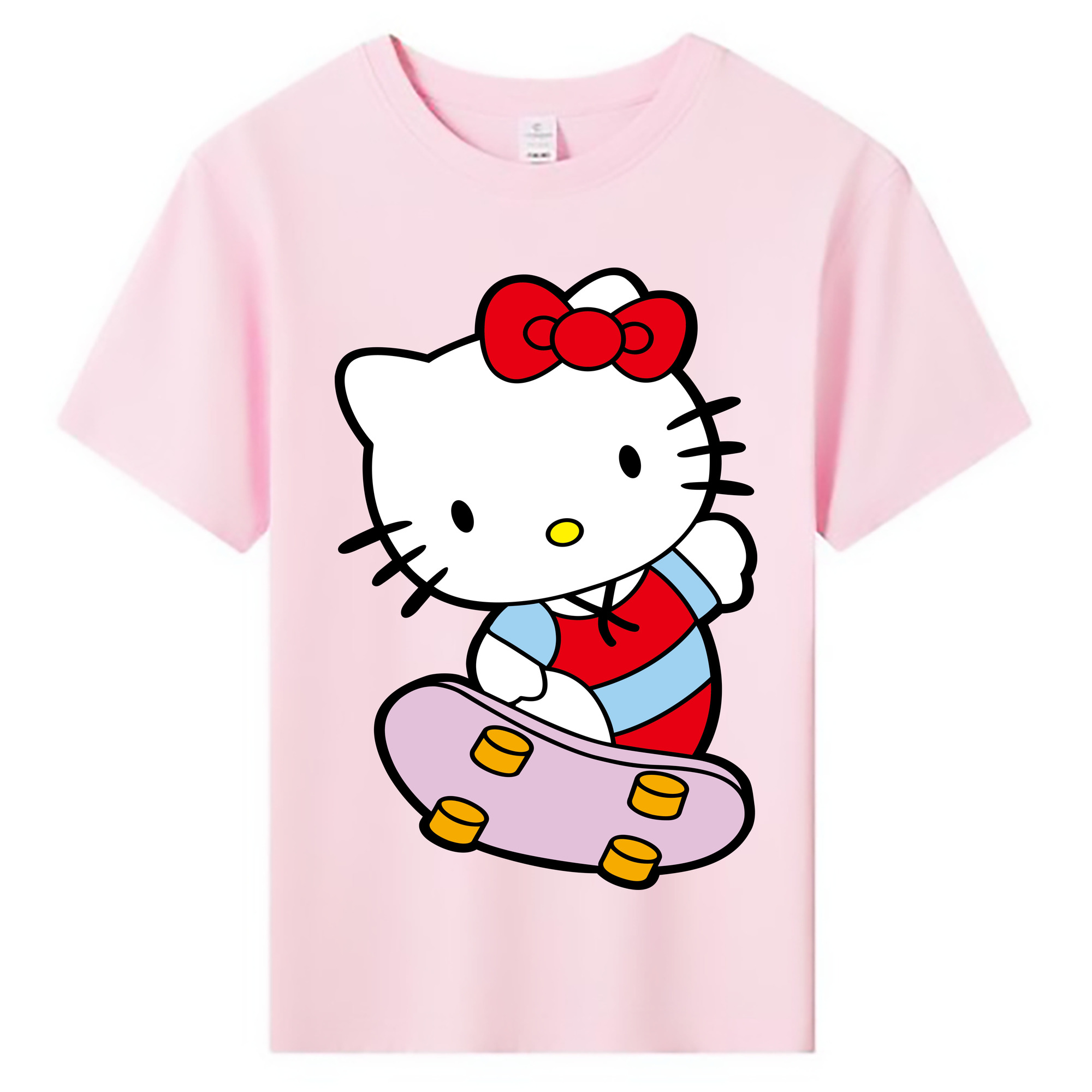 （画像用） Hello Kitty ハローキティ 綿100％キッズTシャツ（フロントプリント）