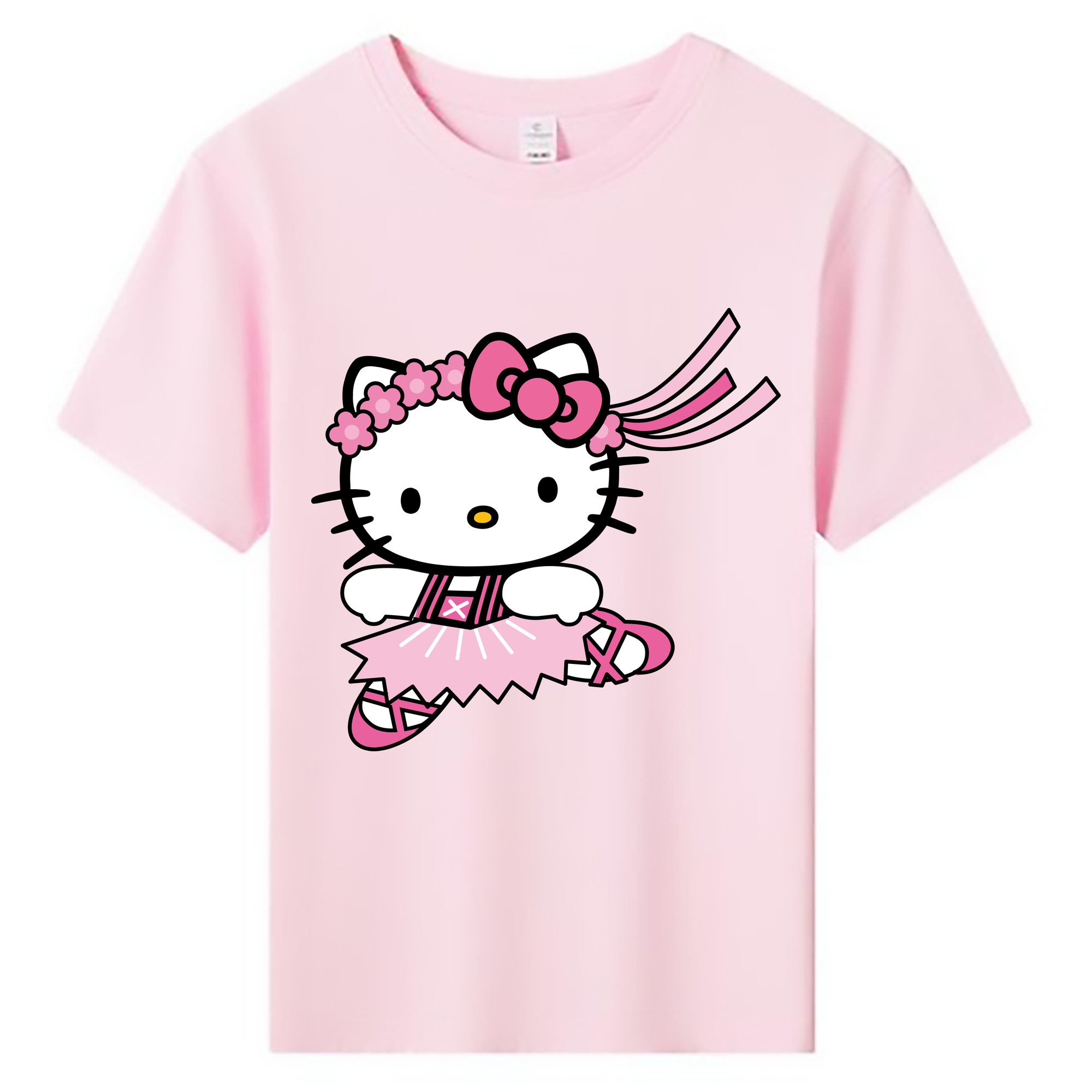 （画像用） Hello Kitty ハローキティ 綿100％キッズTシャツ（フロントプリント）