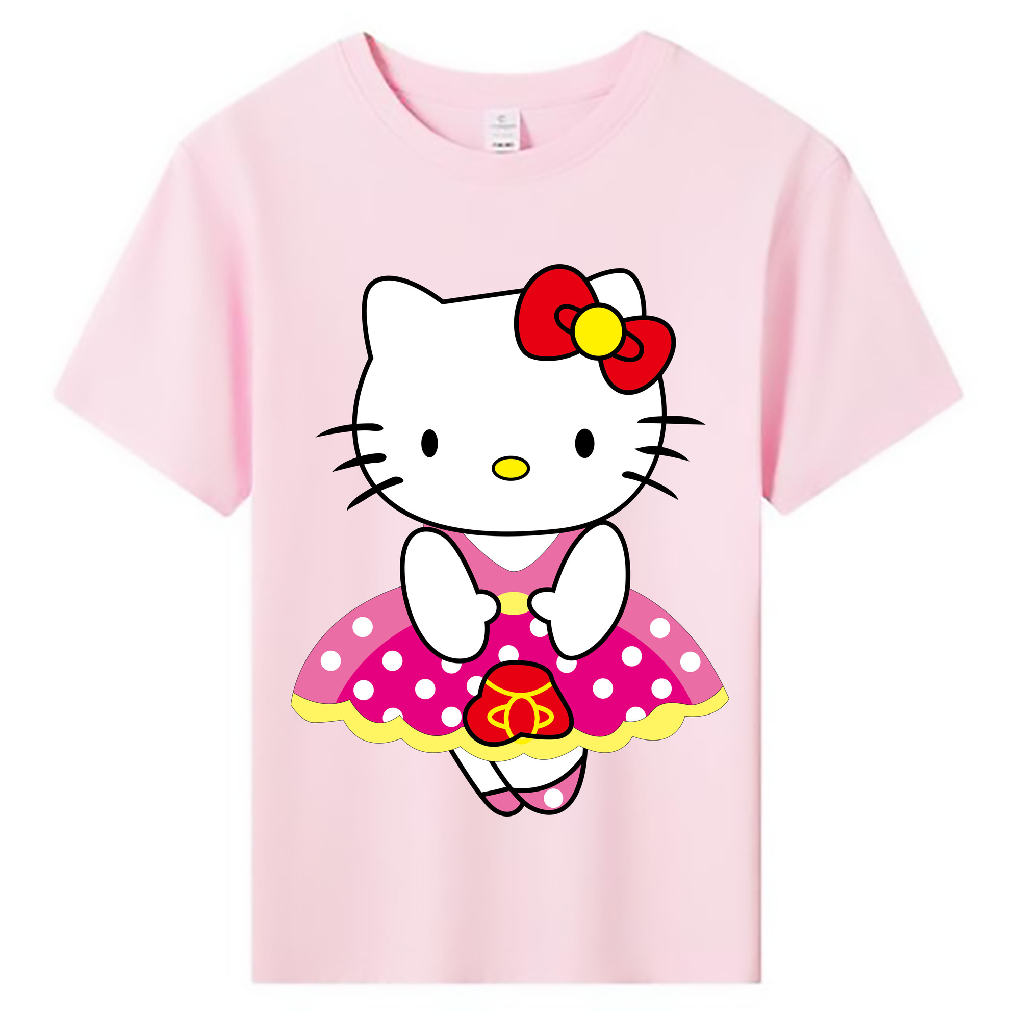 （画像用） Hello Kitty ハローキティ 綿100％キッズTシャツ（フロントプリント）