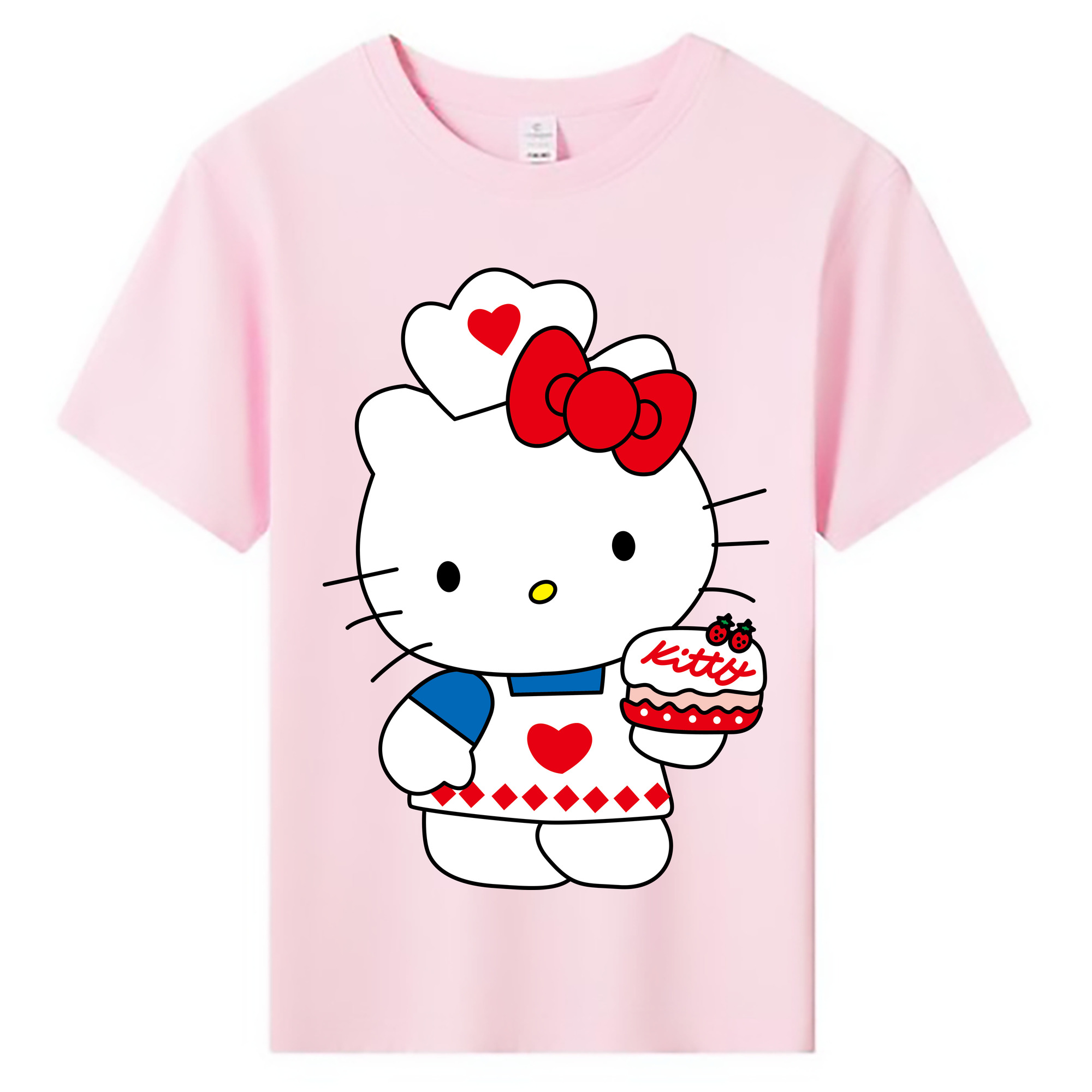 （画像用） Hello Kitty ハローキティ 綿100％キッズTシャツ（フロントプリント）