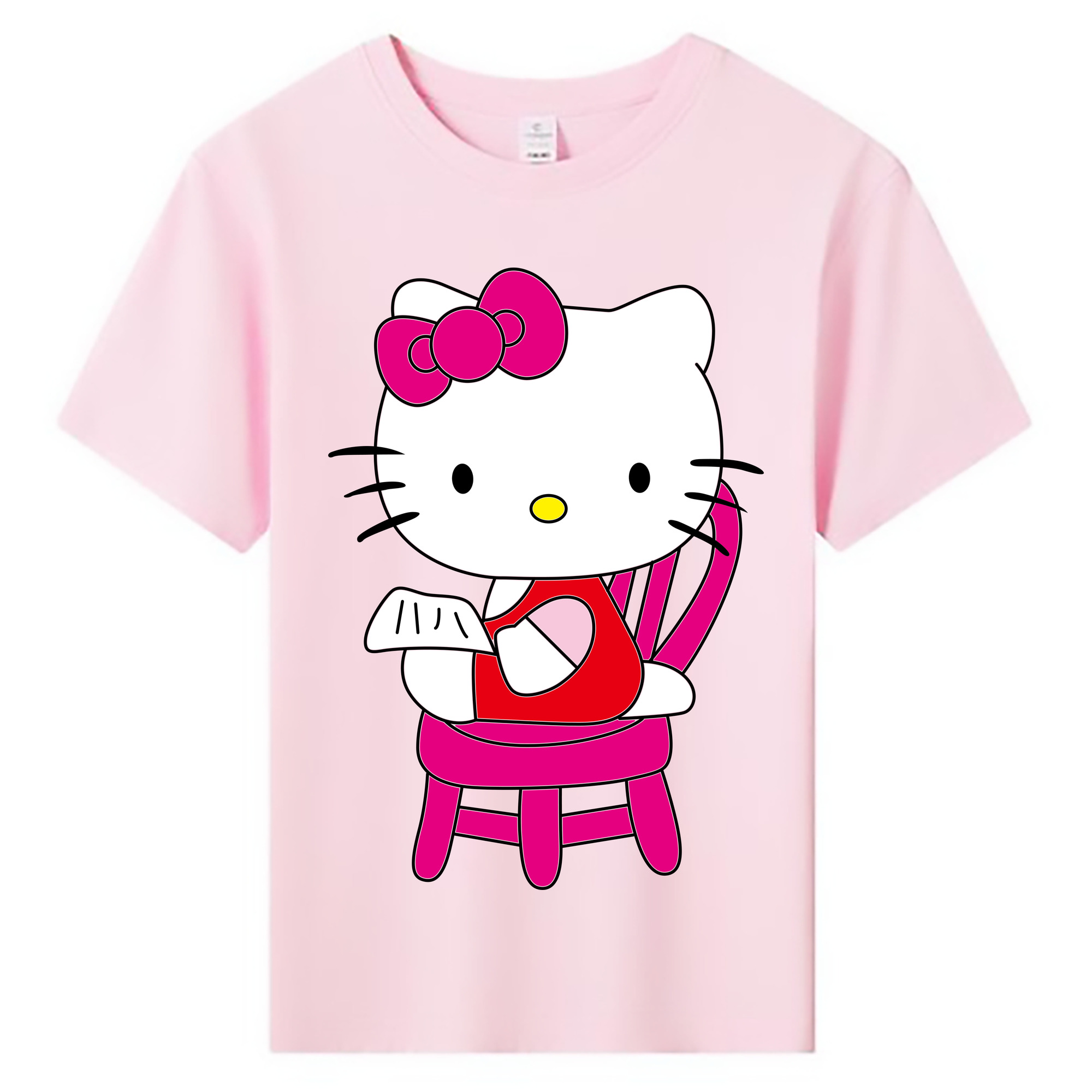 （画像用） Hello Kitty ハローキティ 綿100％キッズTシャツ（フロントプリント）