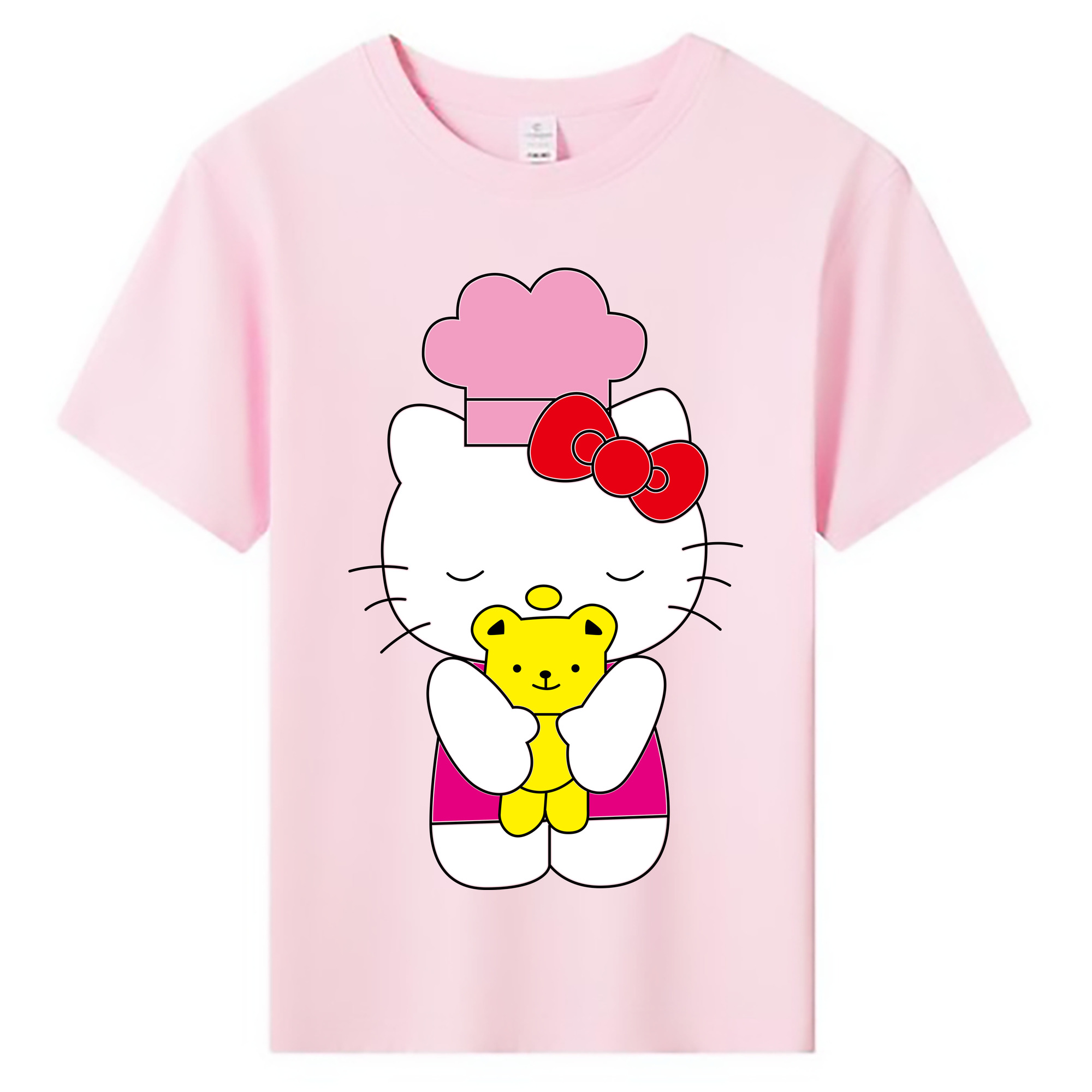 （画像用） Hello Kitty ハローキティ 綿100％キッズTシャツ（フロントプリント）