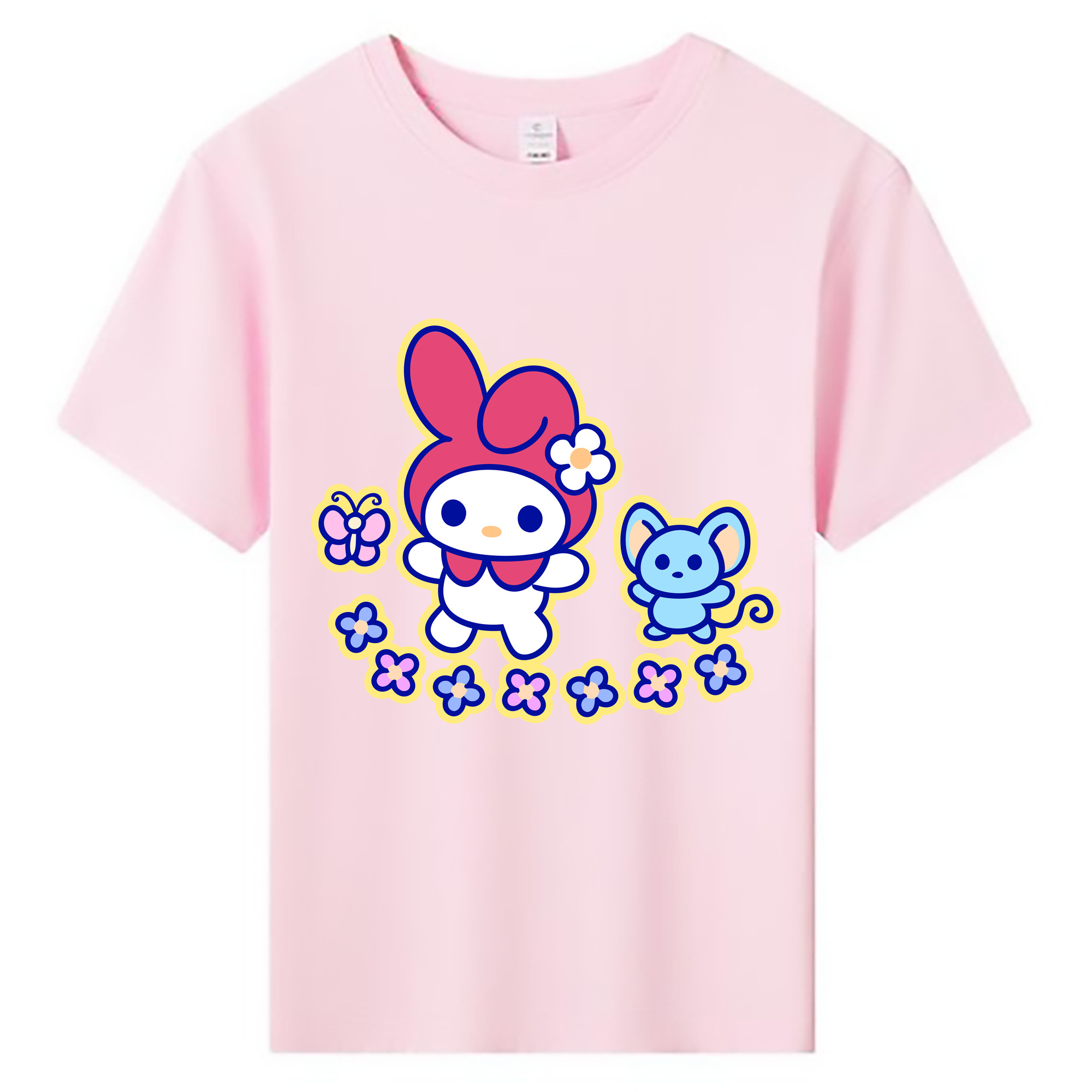 （画像用） Hello Kitty ハローキティ 綿100％キッズTシャツ（フロントプリント）