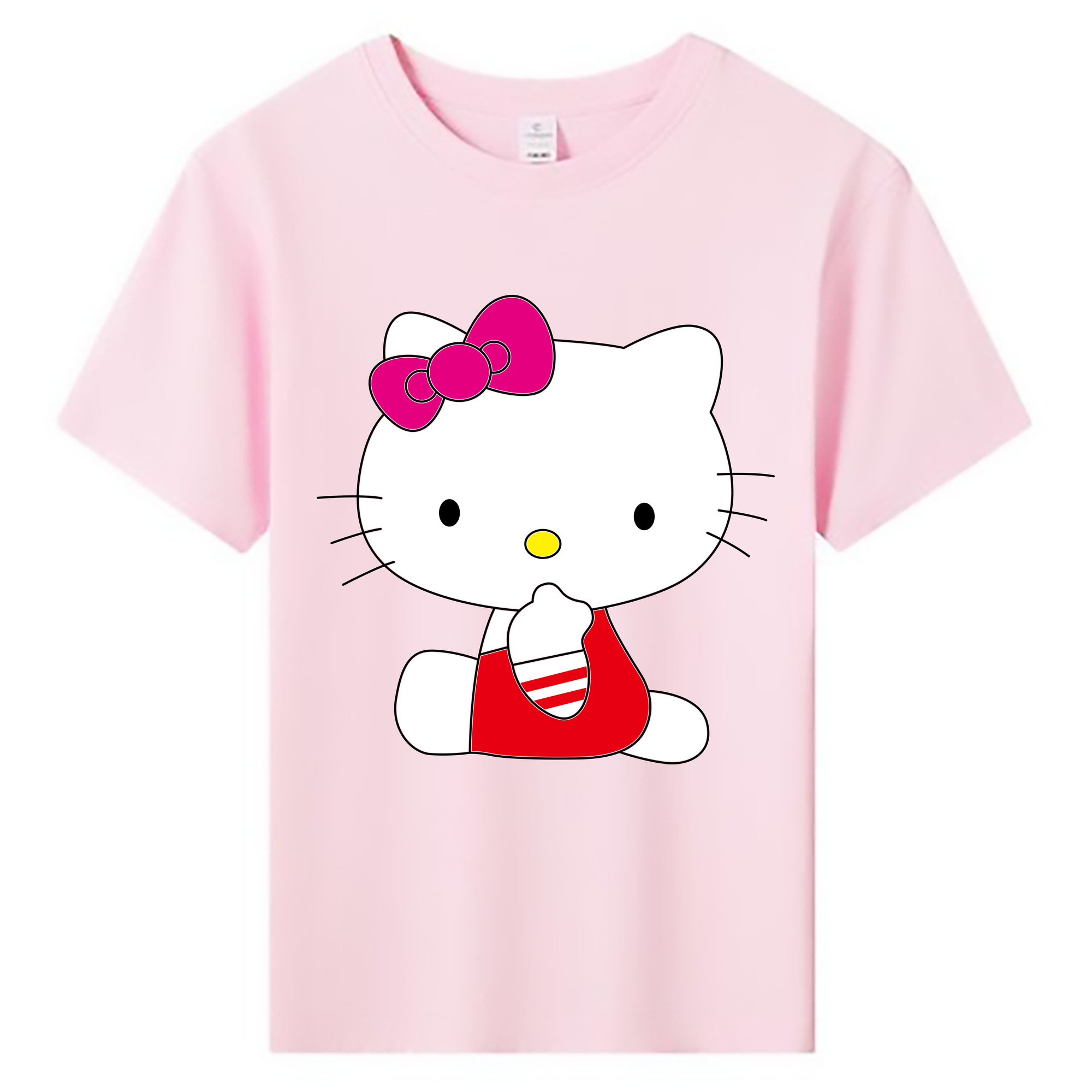 （画像用） Hello Kitty ハローキティ 綿100％キッズTシャツ（フロントプリント）