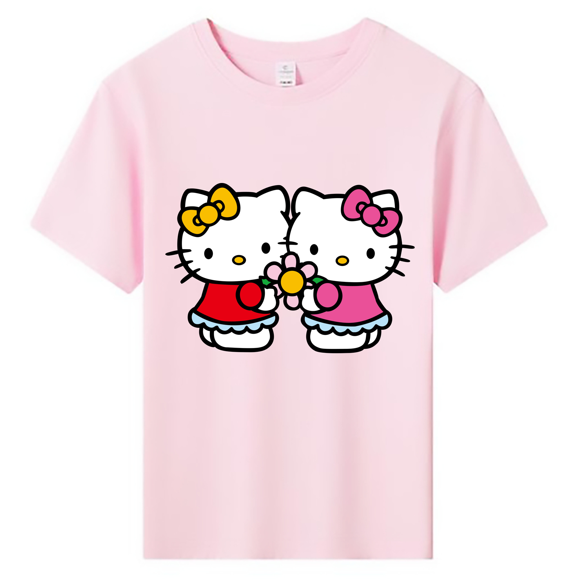 （画像用） Hello Kitty ハローキティ 綿100％キッズTシャツ（フロントプリント）