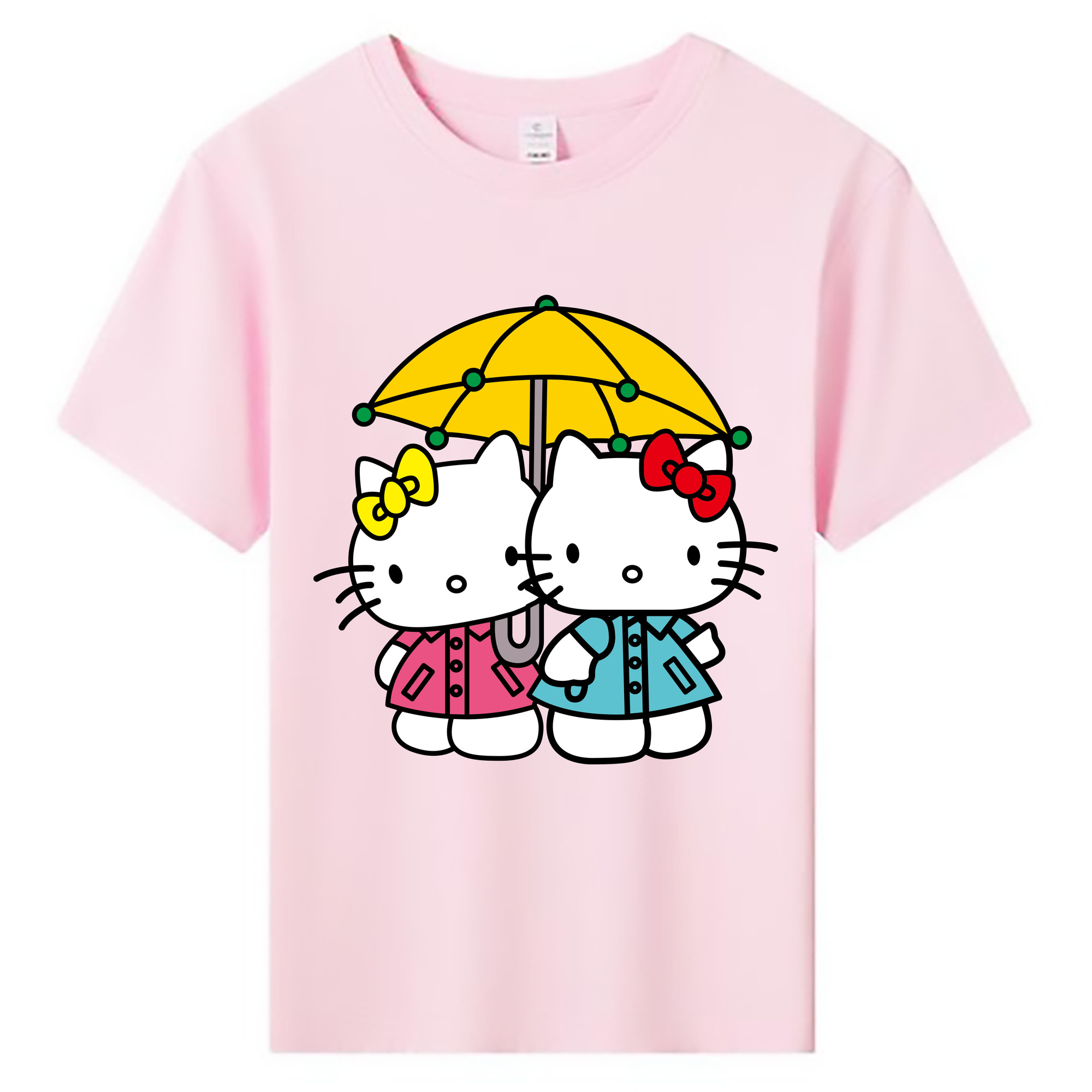 （画像用） Hello Kitty ハローキティ 綿100％キッズTシャツ（フロントプリント）