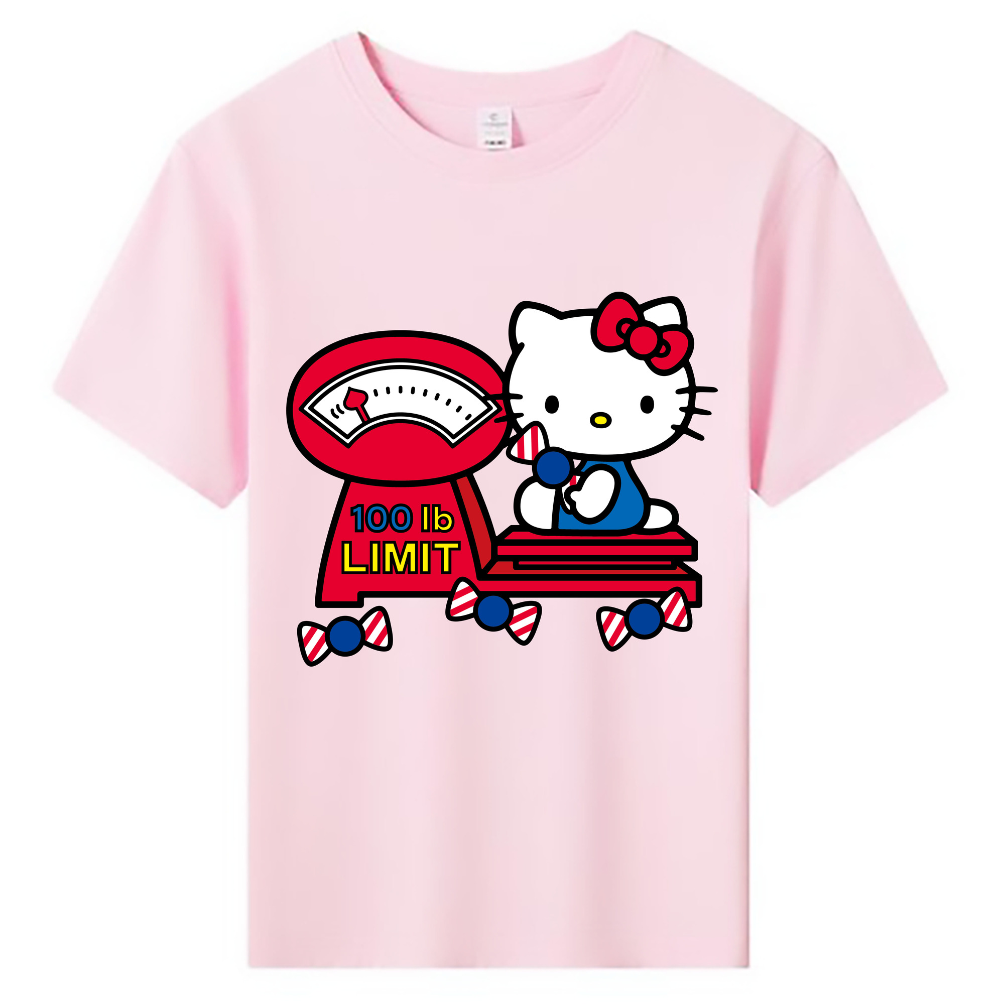 （画像用） Hello Kitty ハローキティ 綿100％キッズTシャツ（フロントプリント）