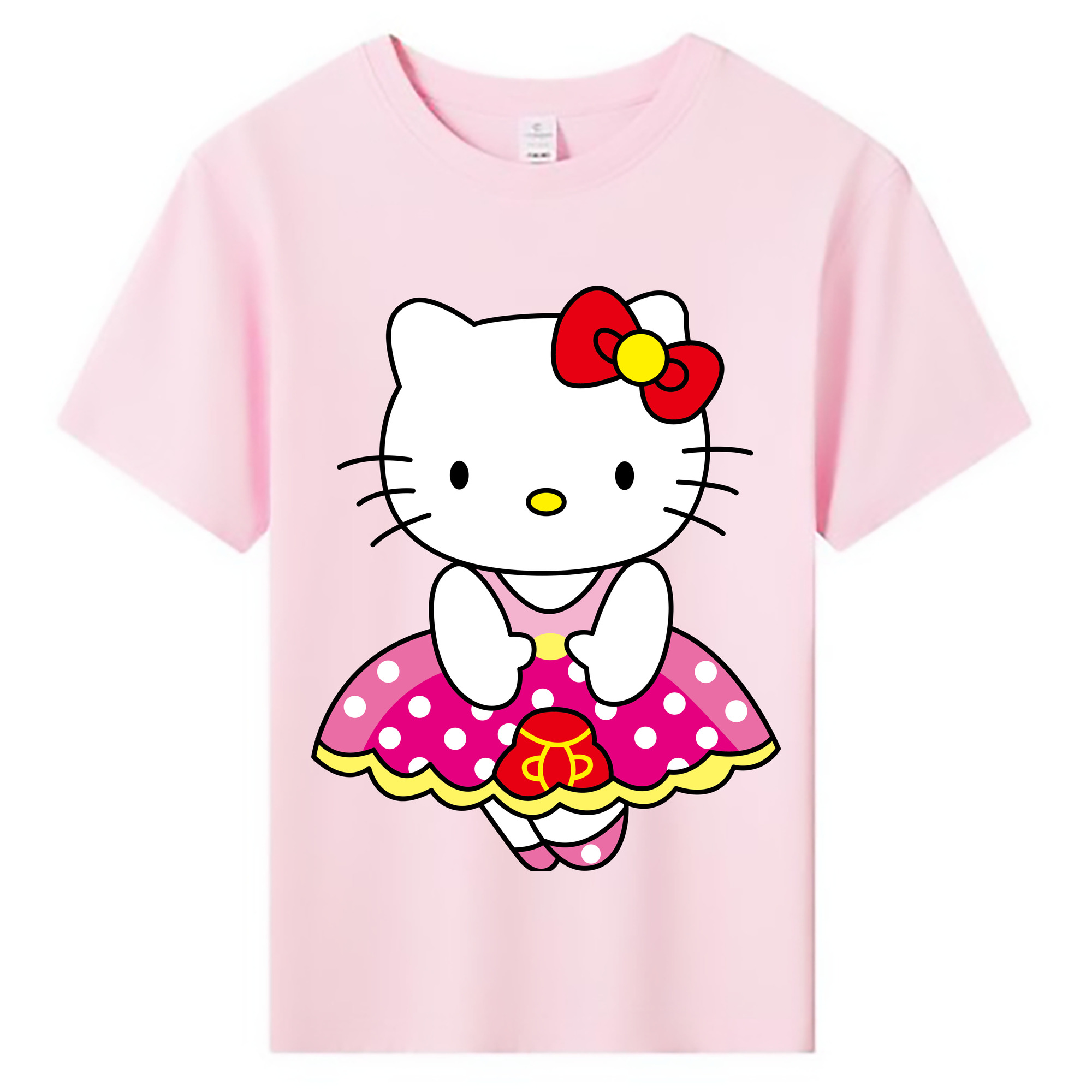 （画像用） Hello Kitty ハローキティ 綿100％キッズTシャツ（フロントプリント）