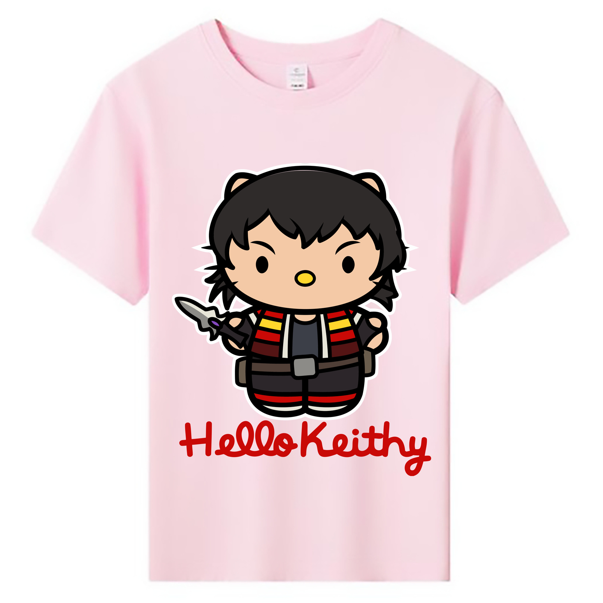 （画像用） Hello Kitty ハローキティ 綿100％キッズTシャツ（フロントプリント）