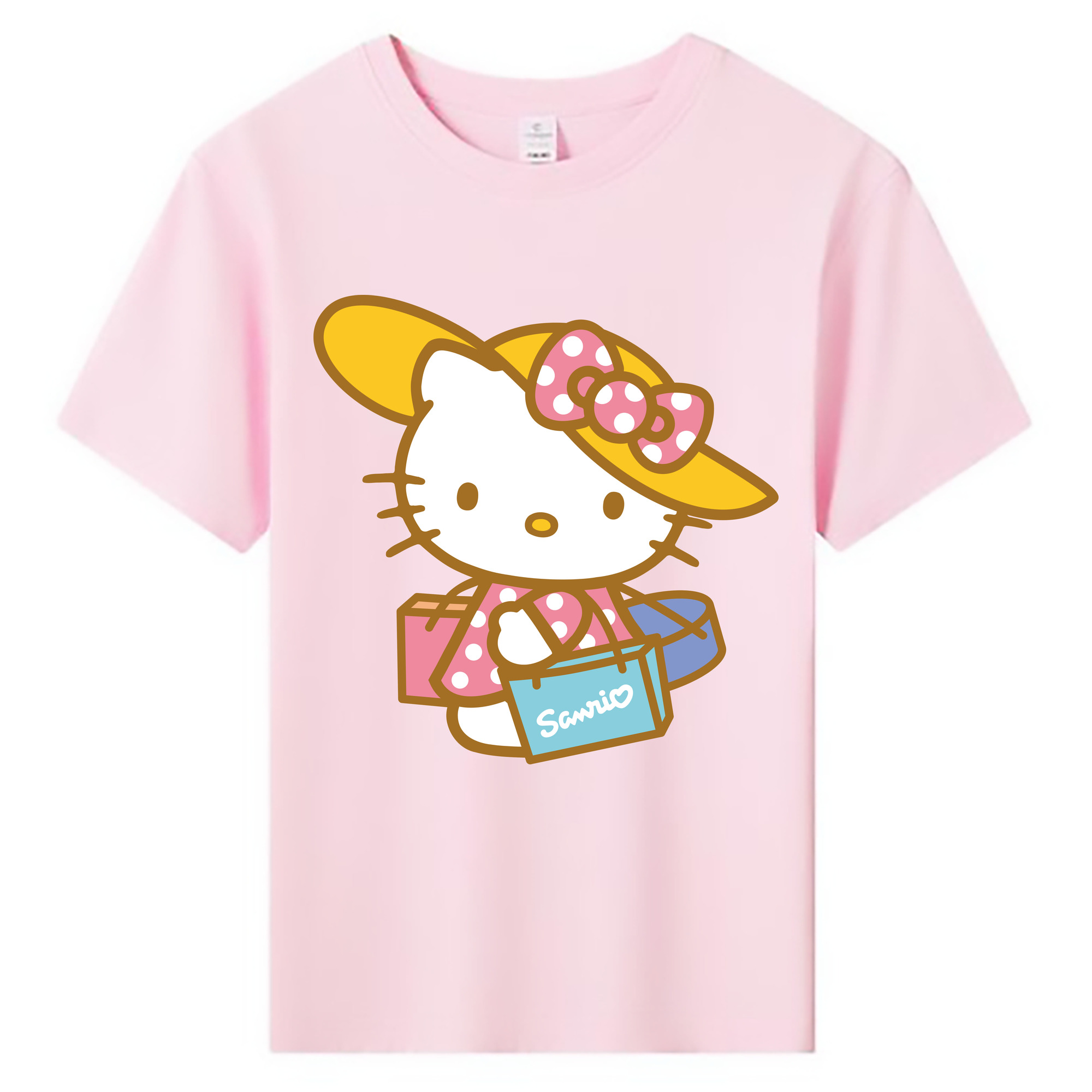 （画像用） Hello Kitty ハローキティ 綿100％キッズTシャツ（フロントプリント）