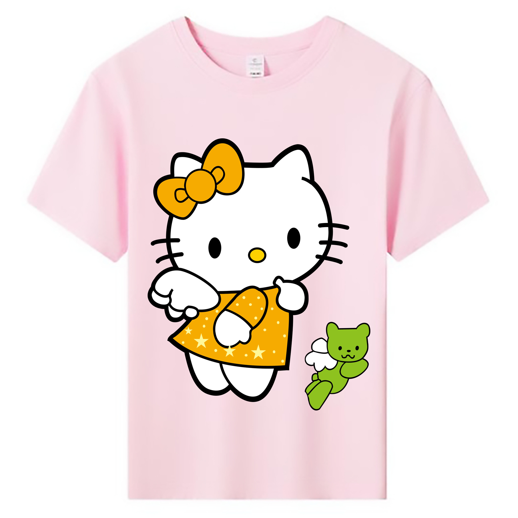 （画像用） Hello Kitty ハローキティ 綿100％キッズTシャツ（フロントプリント）