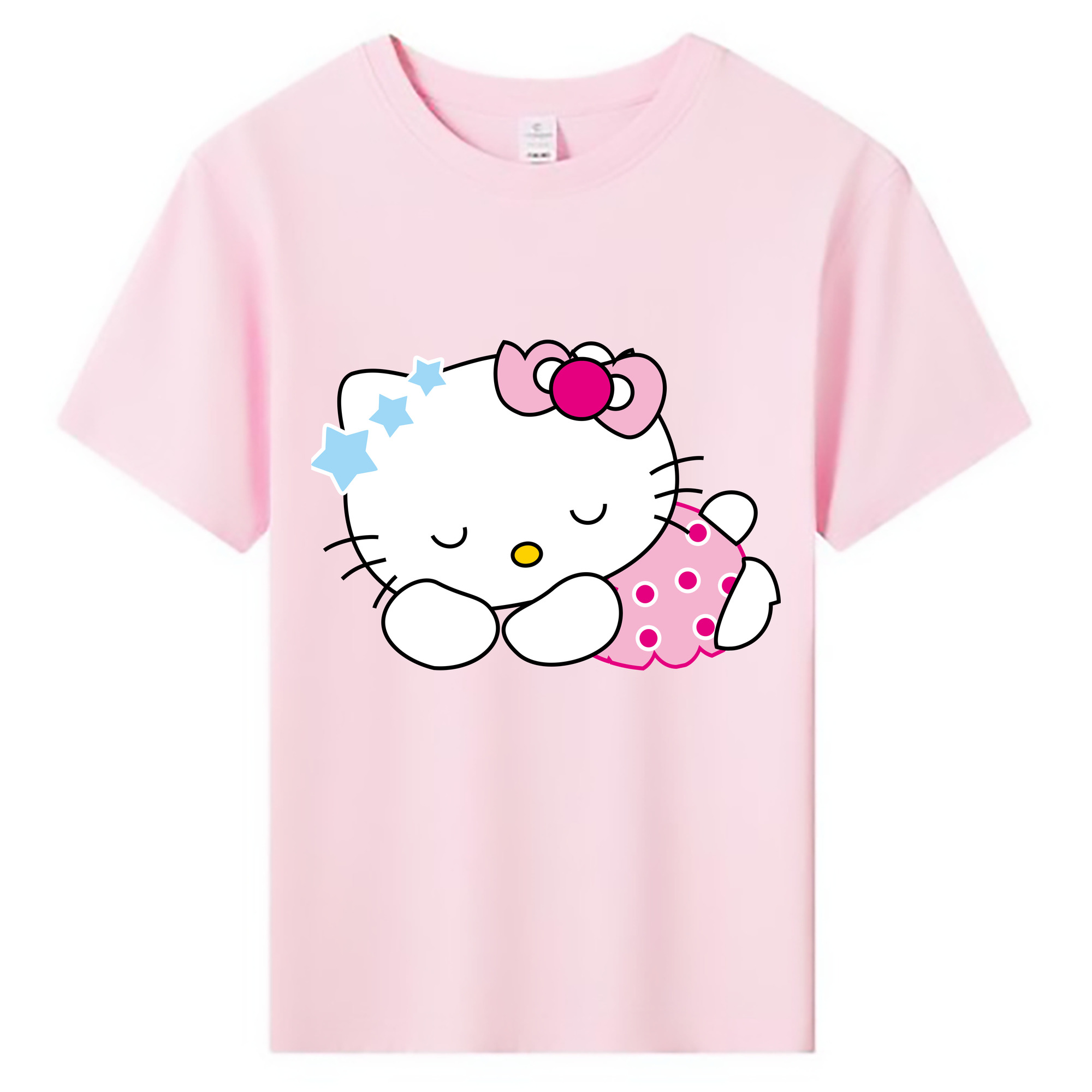（画像用） Hello Kitty ハローキティ 綿100％キッズTシャツ（フロントプリント）
