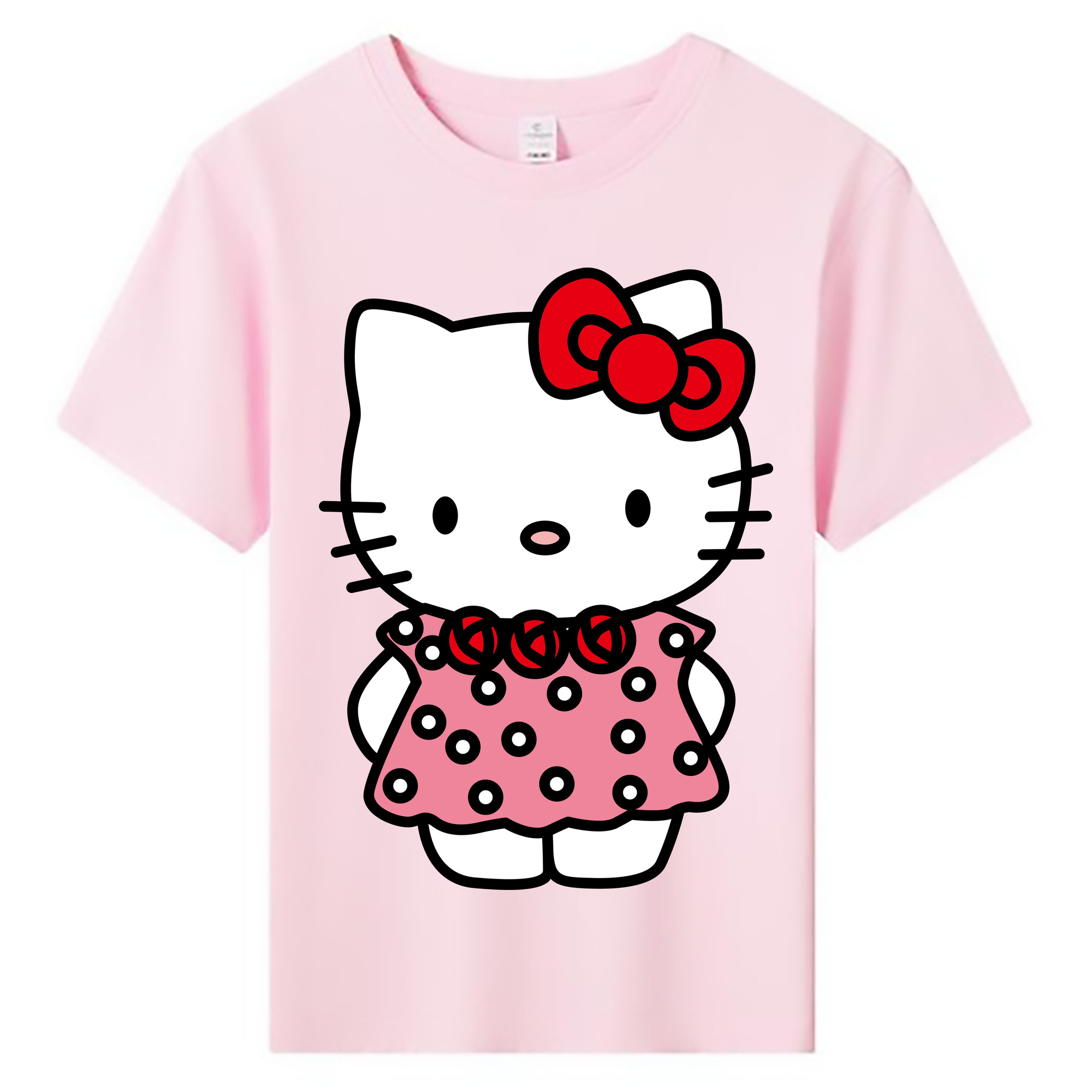 （画像用） Hello Kitty ハローキティ 綿100％キッズTシャツ（フロントプリント）