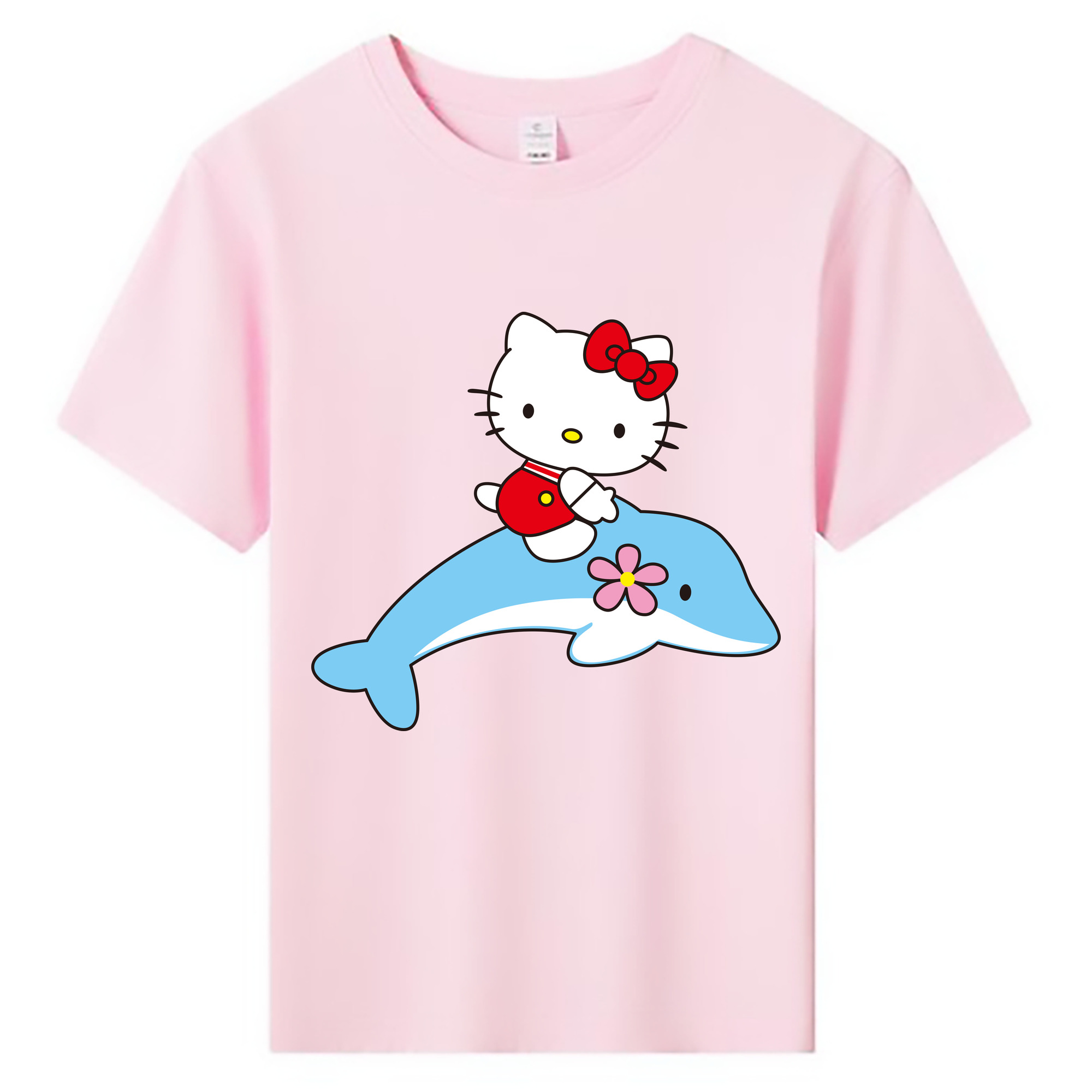 （画像用） Hello Kitty ハローキティ 綿100％キッズTシャツ（フロントプリント）
