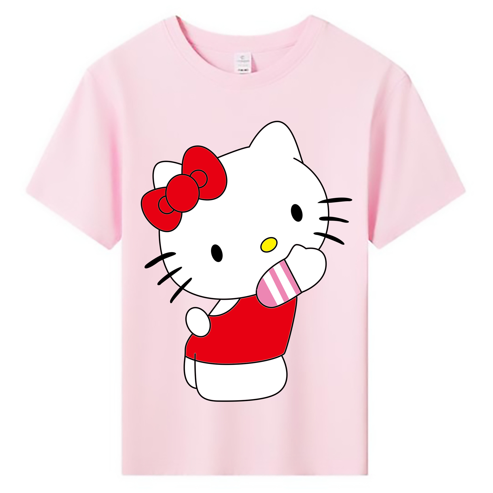 （画像用） Hello Kitty ハローキティ 綿100％キッズTシャツ（フロントプリント）