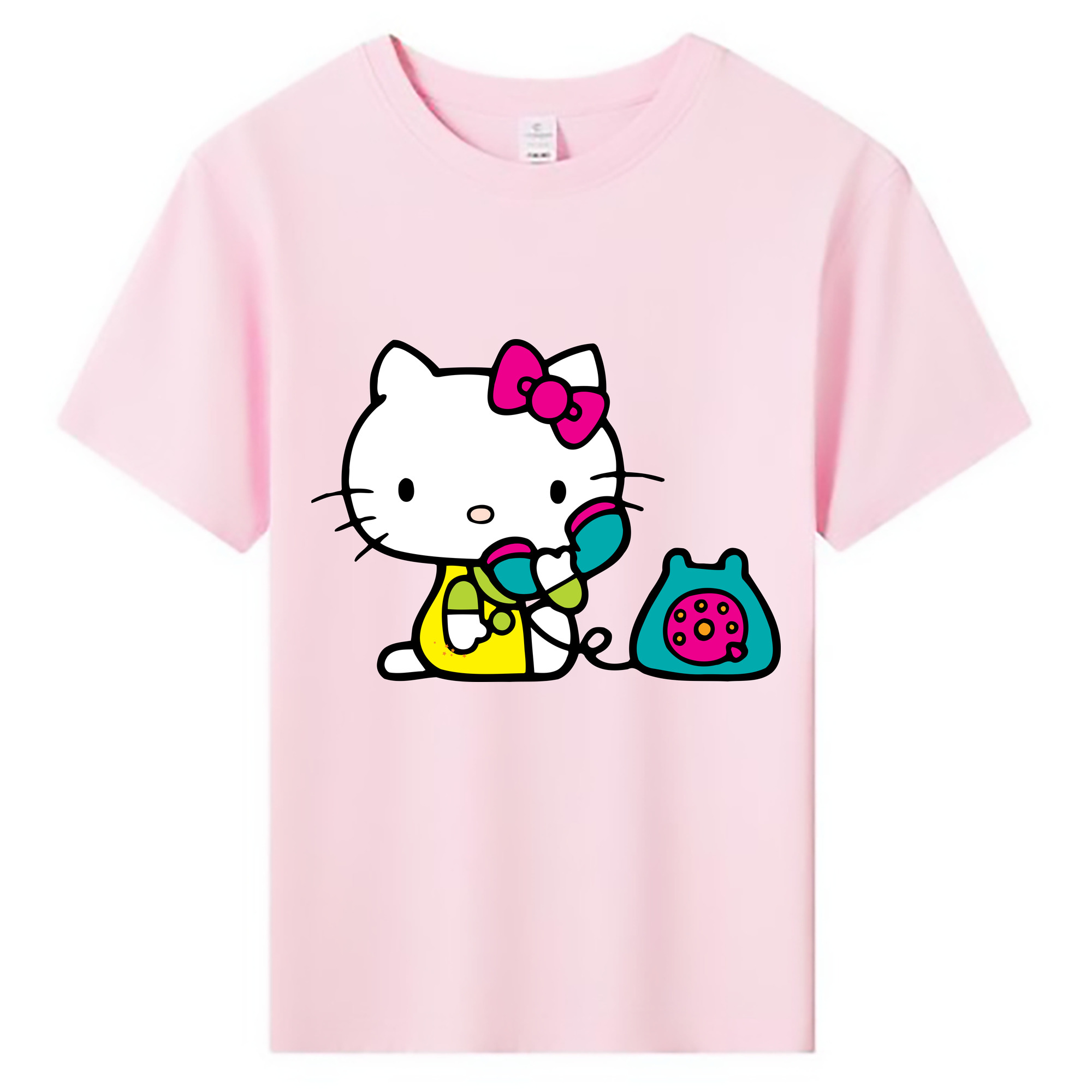 （画像用） Hello Kitty ハローキティ 綿100％キッズTシャツ（フロントプリント）