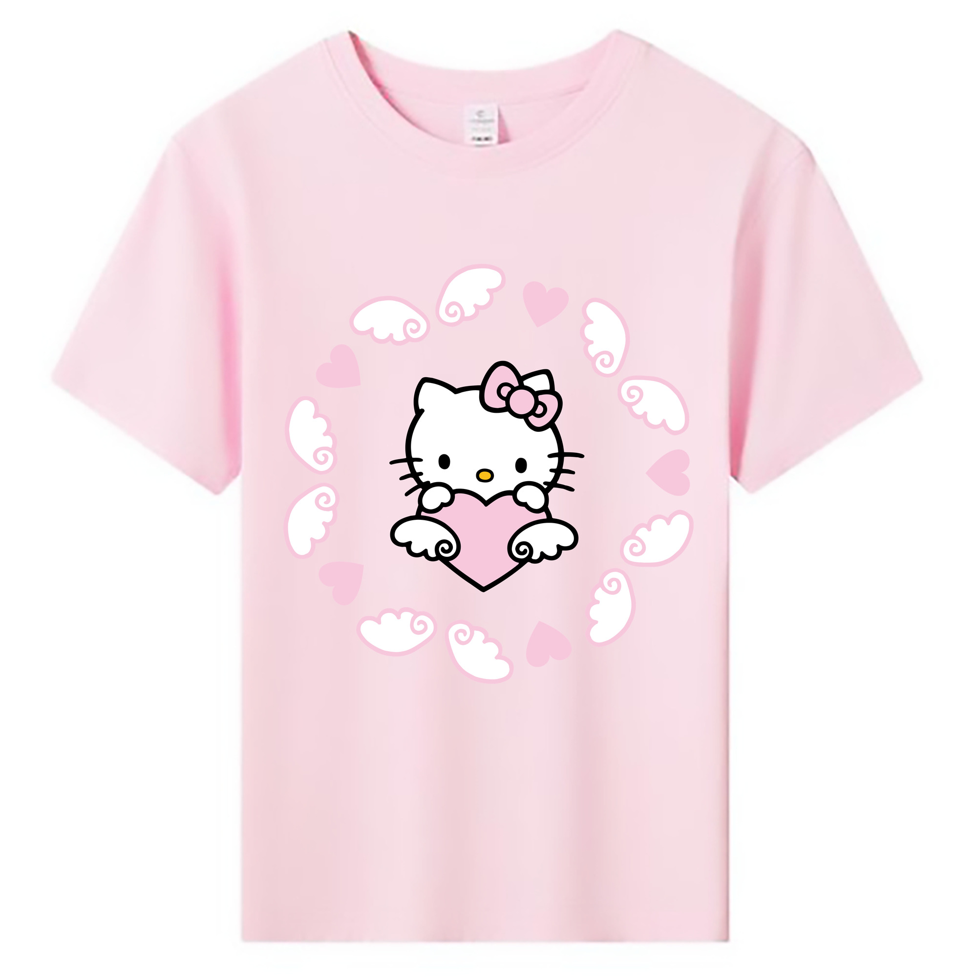 （画像用） Hello Kitty ハローキティ 綿100％キッズTシャツ（フロントプリント）