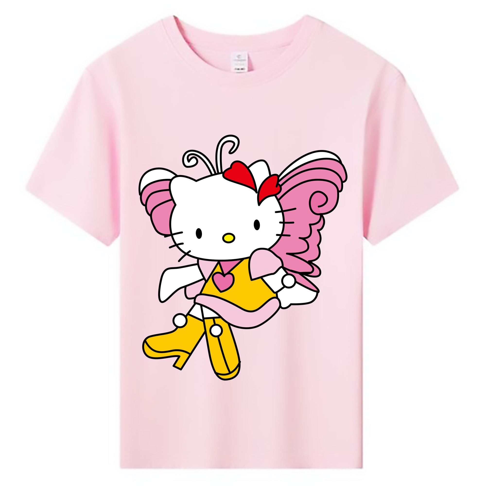（画像用） Hello Kitty ハローキティ 綿100％キッズTシャツ（フロントプリント）