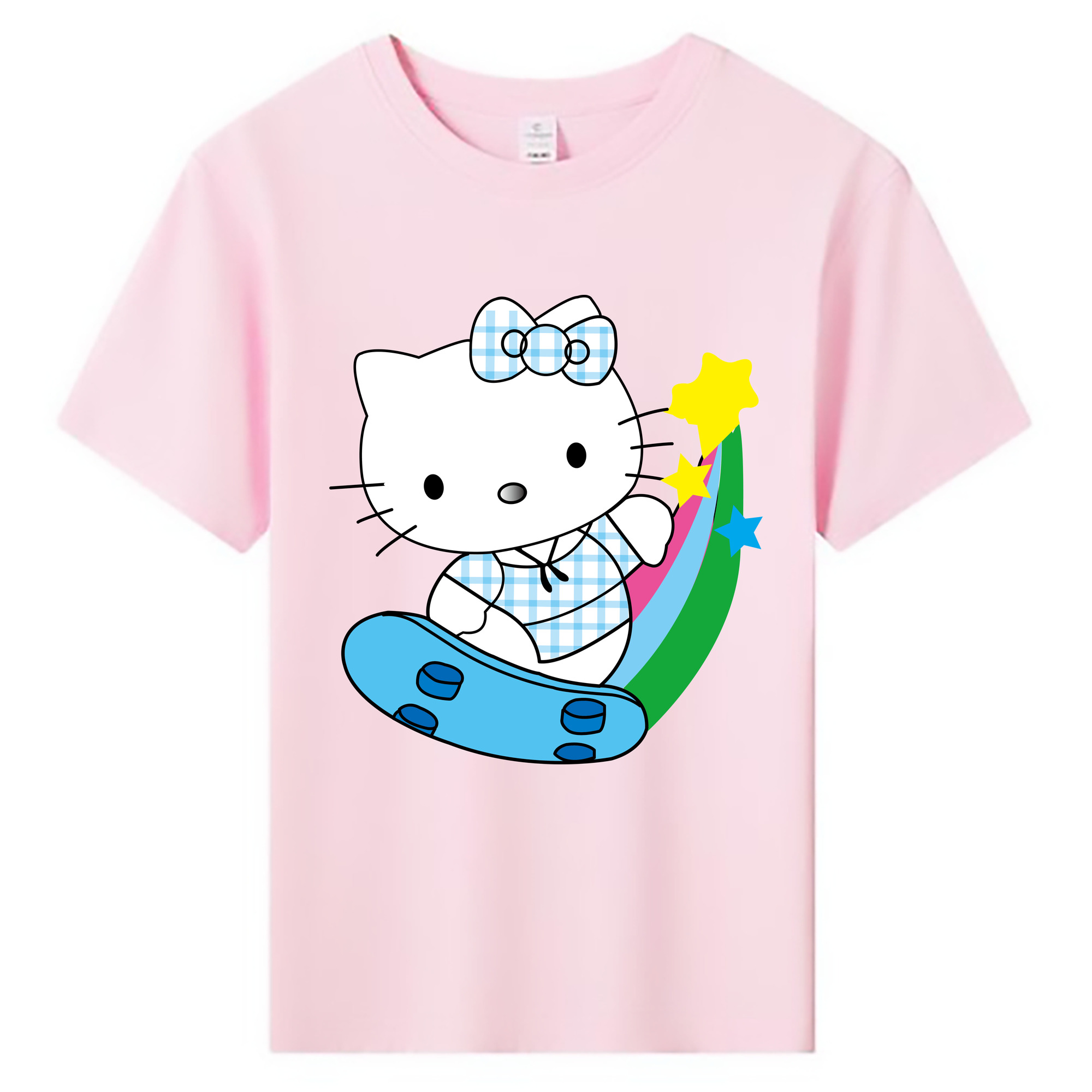 （画像用） Hello Kitty ハローキティ 綿100％キッズTシャツ（フロントプリント）