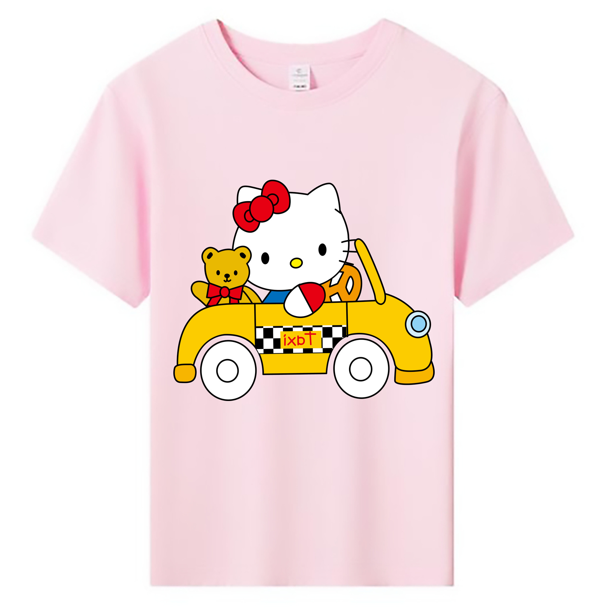 （画像用） Hello Kitty ハローキティ 綿100％キッズTシャツ（フロントプリント）
